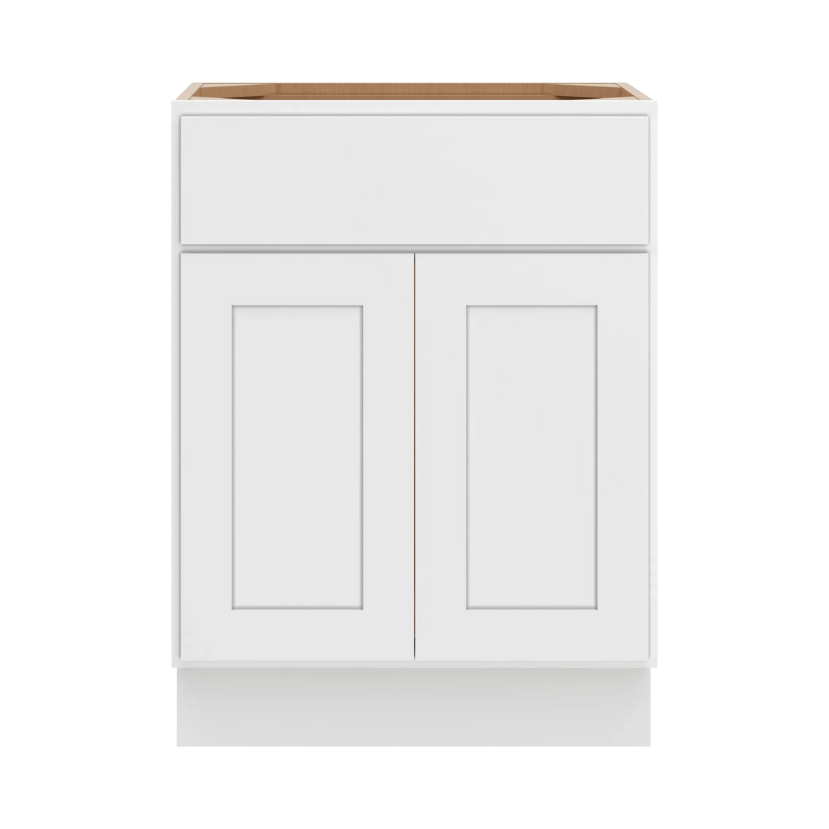 cnc luxor white 24 w x 18 h double door vanity sink base cabinet