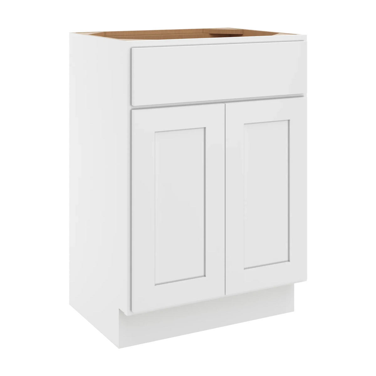 cnc luxor white 24 w x 34 1 2 h x 18 d double door vanity sink base cabinet