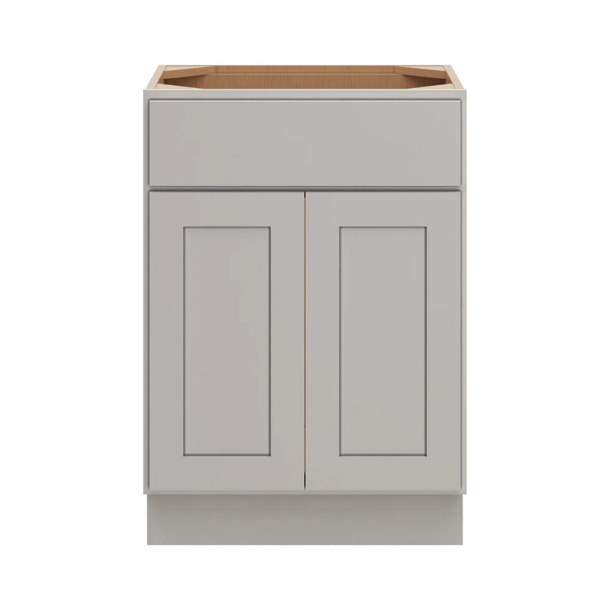 cnc luxor misty grey 24 w x 34 1 2 h x 18 d double door vanity sink base cabinet