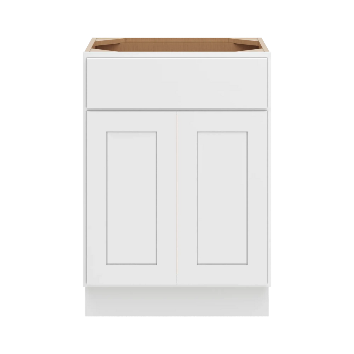 cnc luxor white 24 w x 34 1 2 h x 18 d double door vanity sink base cabinet