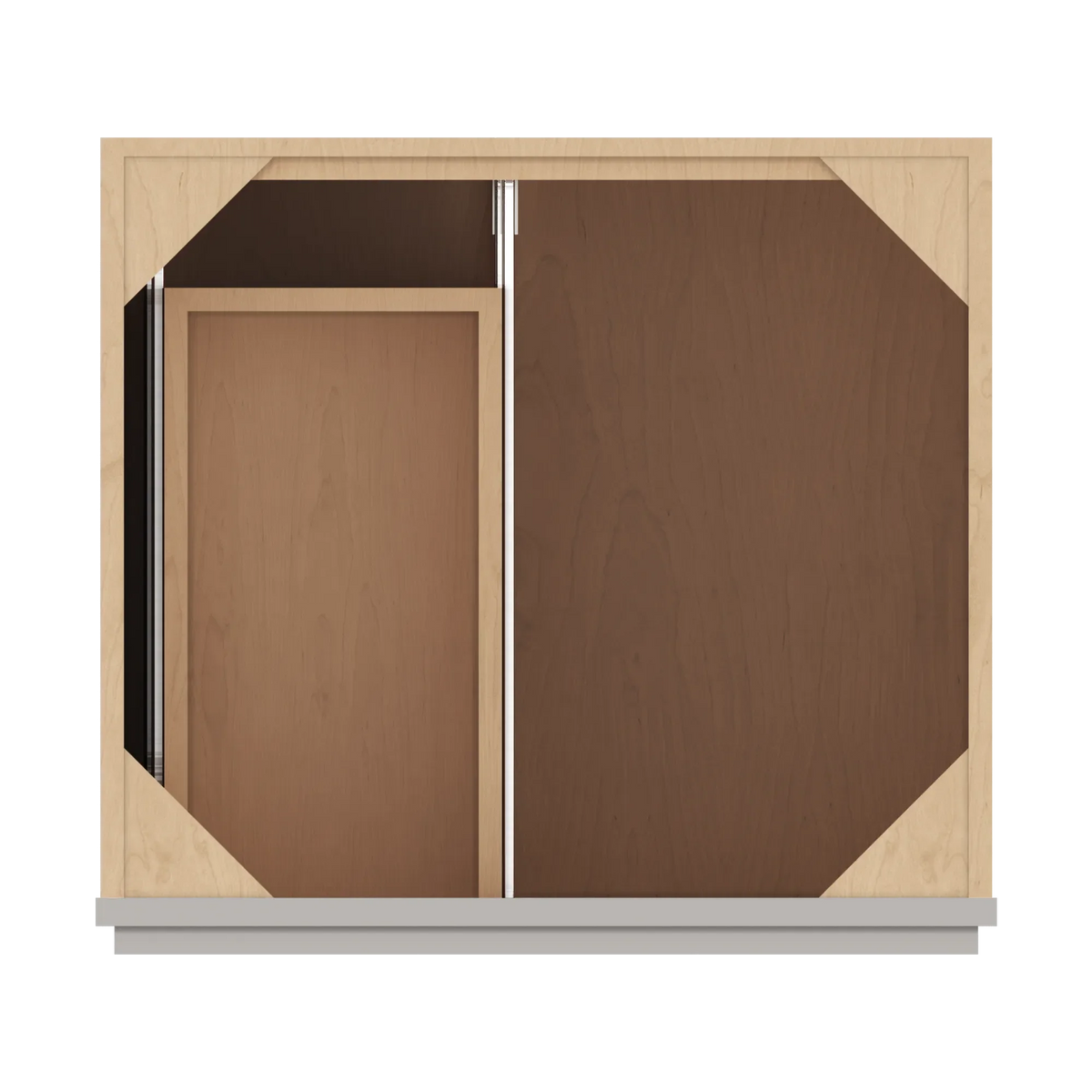 cnc luxor misty grey 24 w single door 2 drawers left vanity sink base cabinet