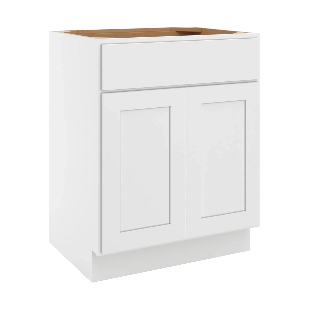 cnc luxor white 27 w x 34 1 2 h x 21 d double door vanity sink base cabinet