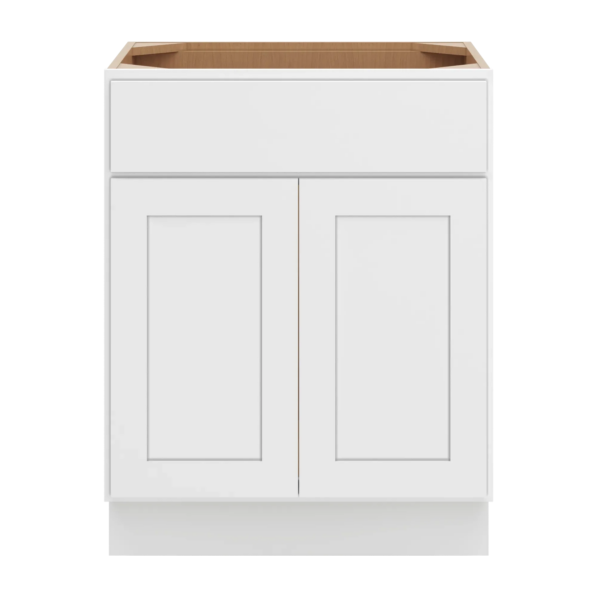 cnc luxor white 27 w x 34 1 2 h x 21 d double door vanity sink base cabinet