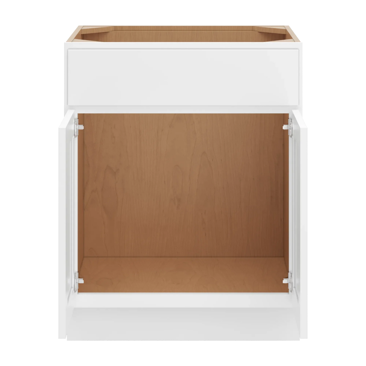 cnc luxor white 27 w x 34 1 2 h x 21 d double door vanity sink base cabinet