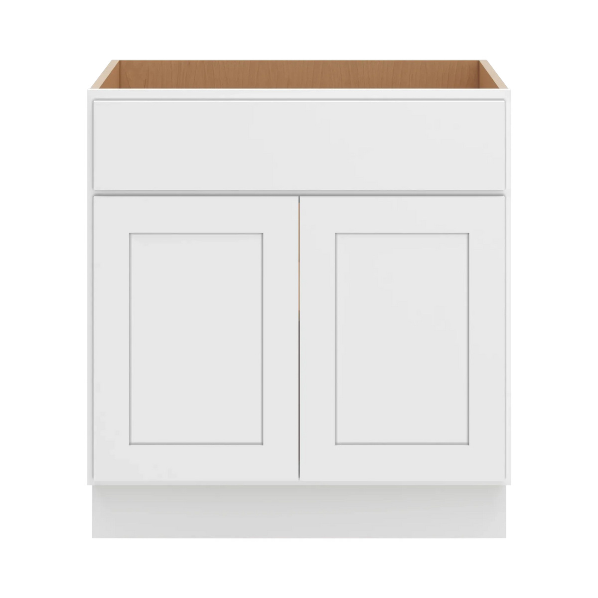 cnc luxor white 30 w double door vanity sink base cabinet