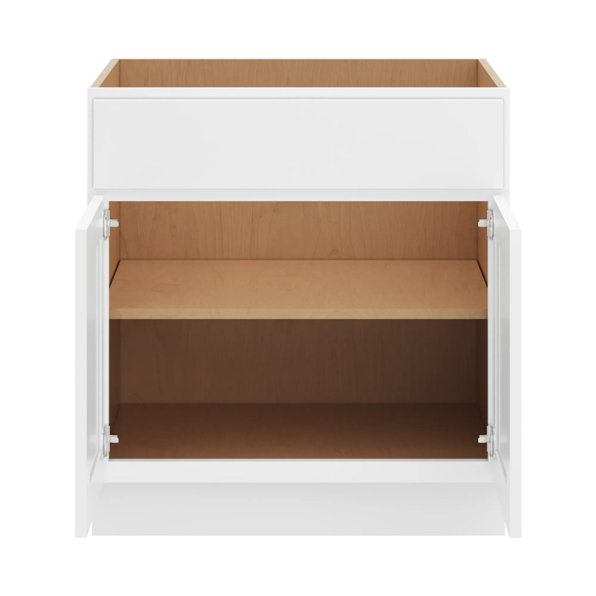 cnc luxor white 30 w double door vanity sink base cabinet