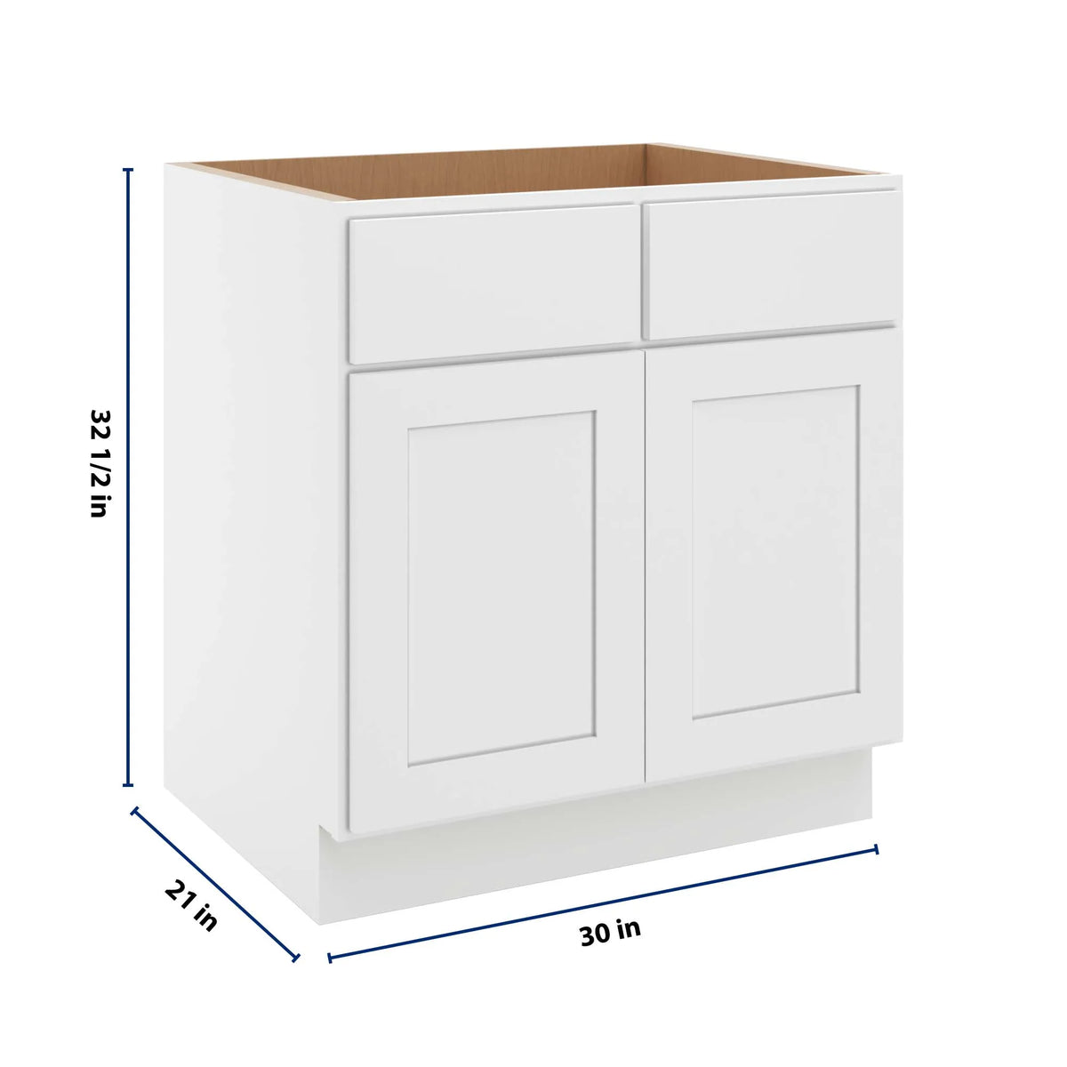 cnc luxor white 30 w removable vanity base cabinet