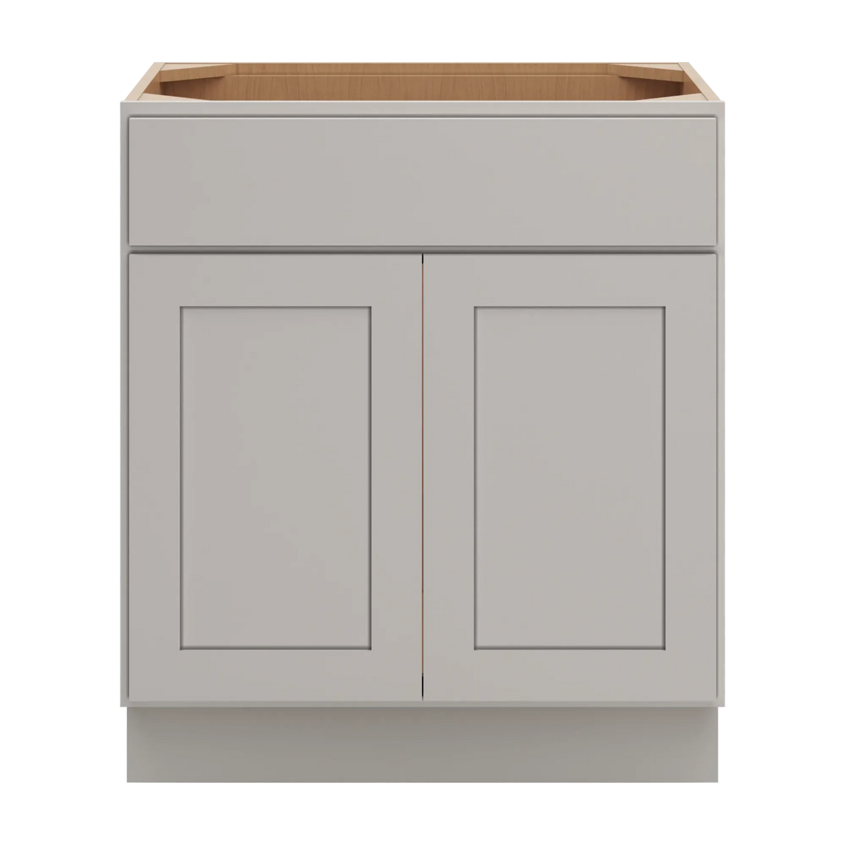 cnc luxor misty grey 30 w x 34 1 2 h x 21 d double door vanity sink base cabinet