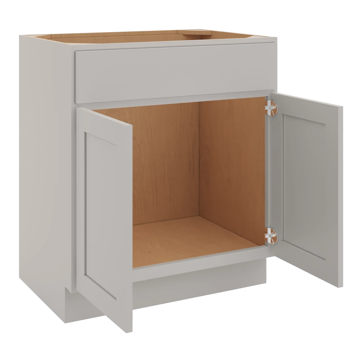 cnc luxor misty grey 30 w x 34 1 2 h x 21 d double door vanity sink base cabinet