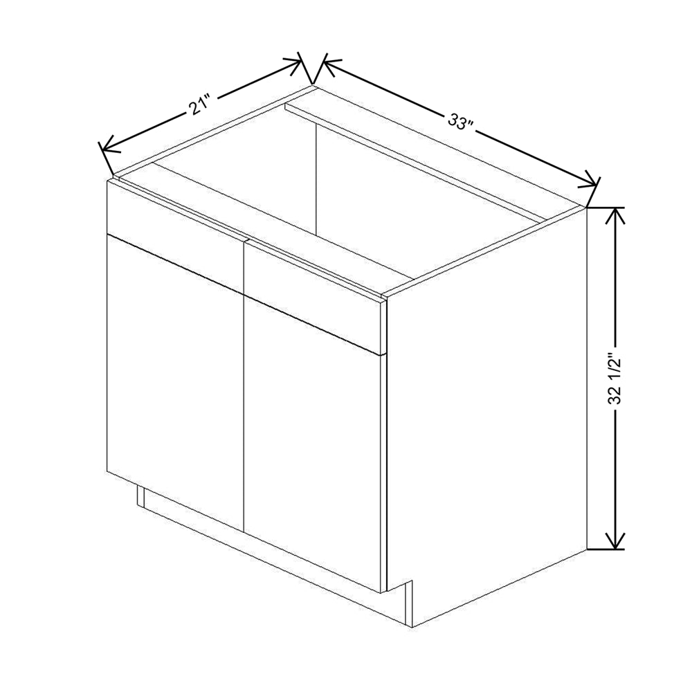 CNC Luxor Harvest 33" W Removable Vanity Base Cabinet