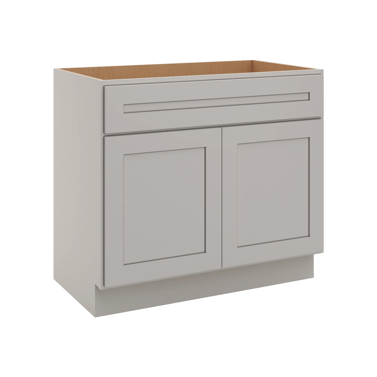 CNC Luxor 5-Piece Misty Grey 36" W Double Door Vanity Sink Base Cabinet