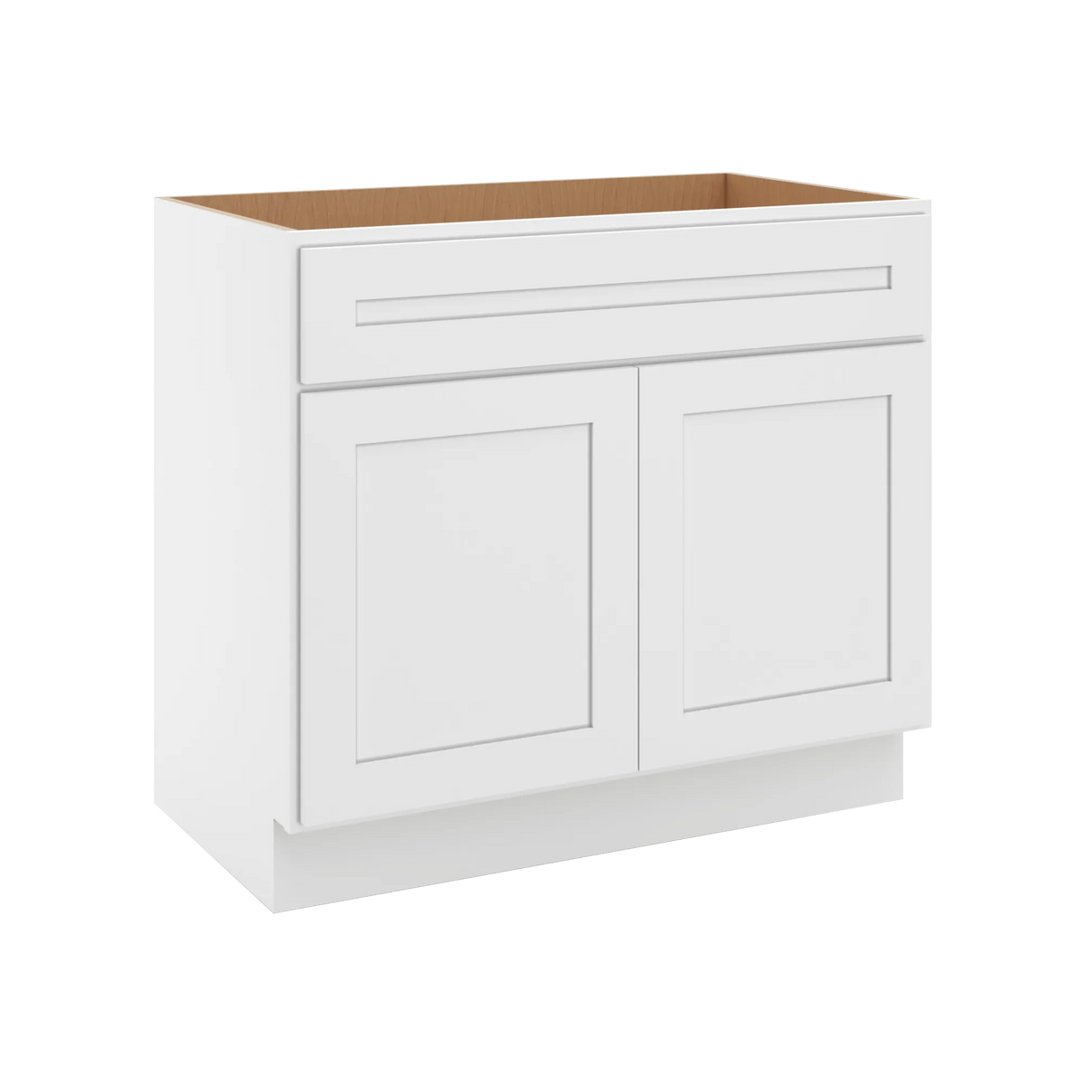 CNC Luxor 5-Piece White 36" W Double Door Vanity Sink Base Cabinet
