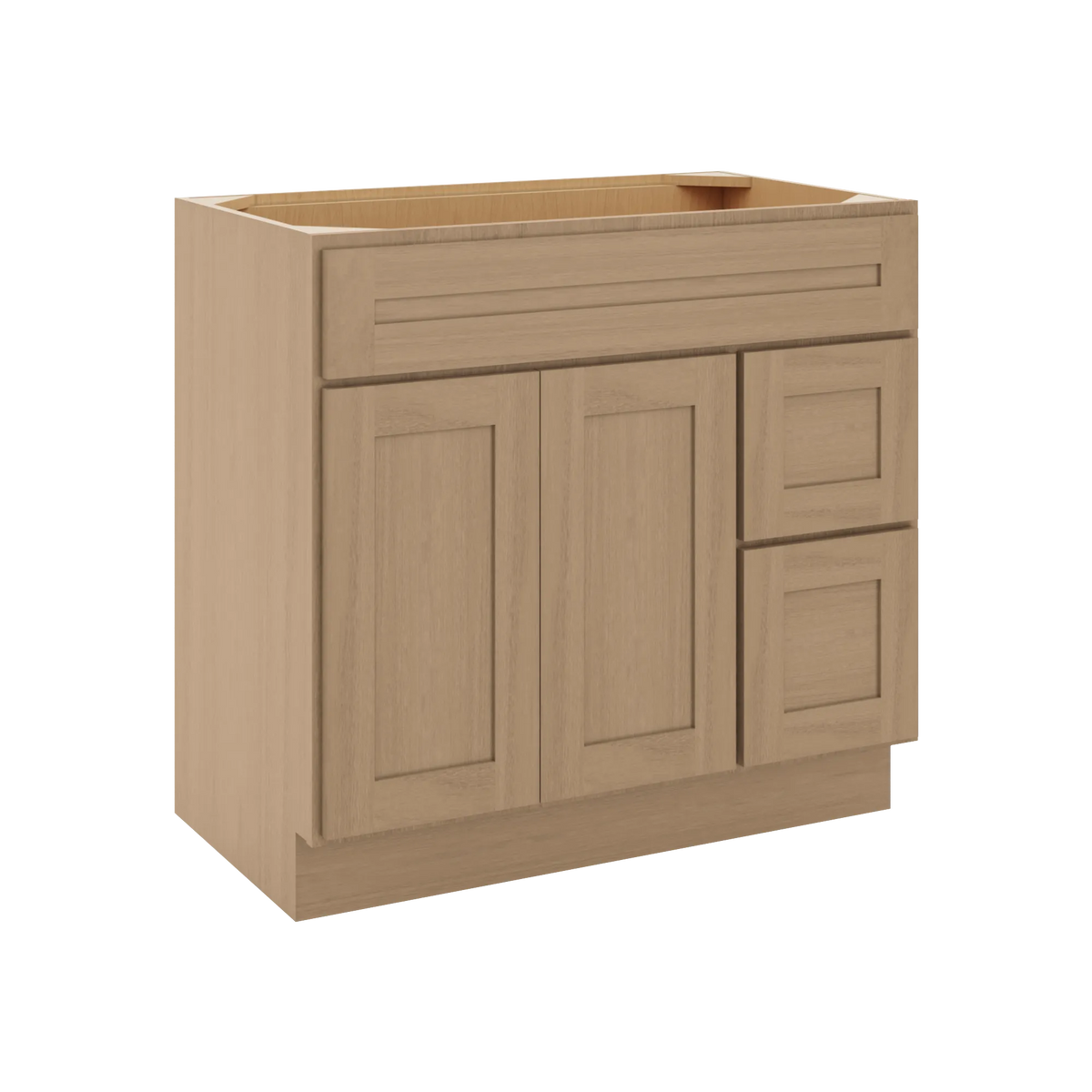 CNC Luxor 5-Piece Harvest 36" W Double Door 2 Drawers Right Vanity Sink Base Cabinet