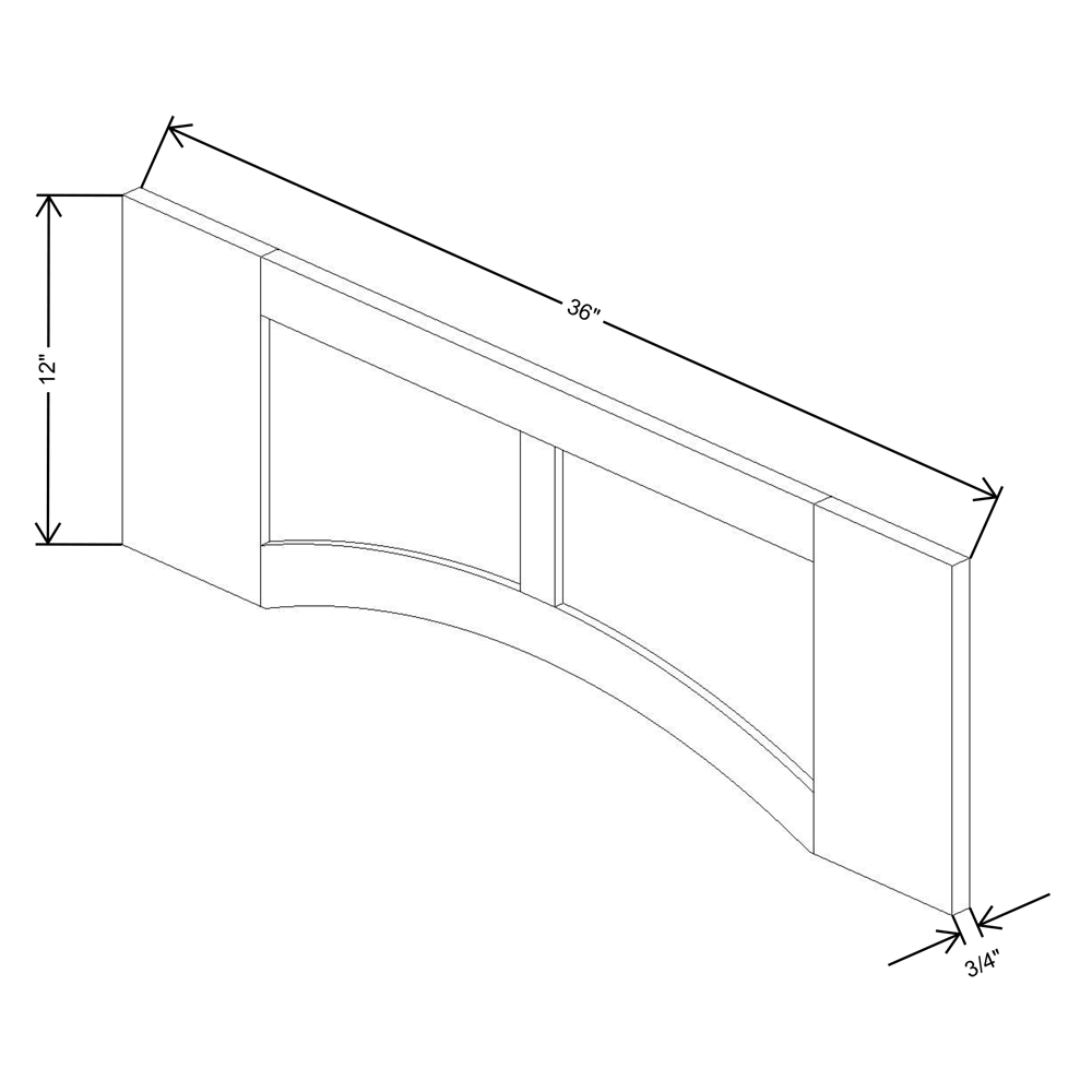 Fabuwood Allure Galaxy Mocha 36"W Arched-Raised Panel