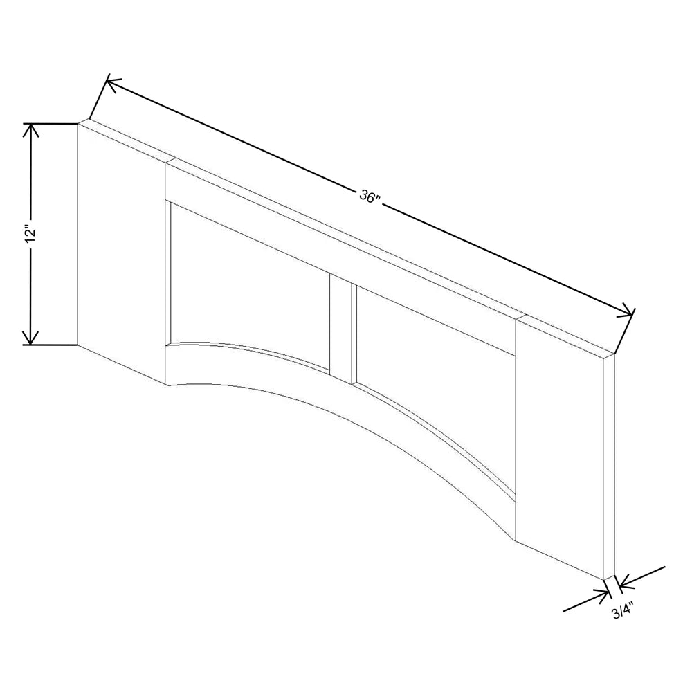Fabuwood Allure Fusion Timber 36" W X 12" H Arched-Raised Panel