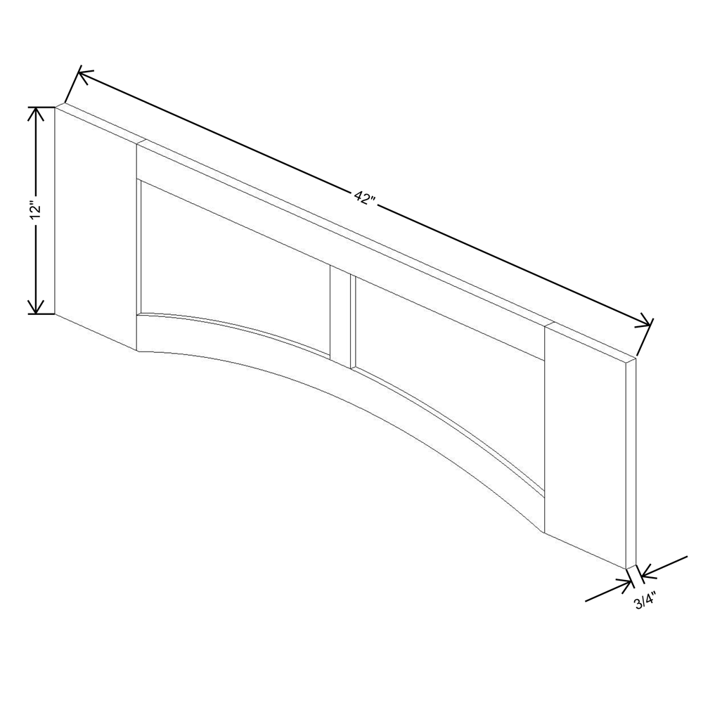 Fabuwood Allure Fusion Kona 42"W  Arched-Raised Panel