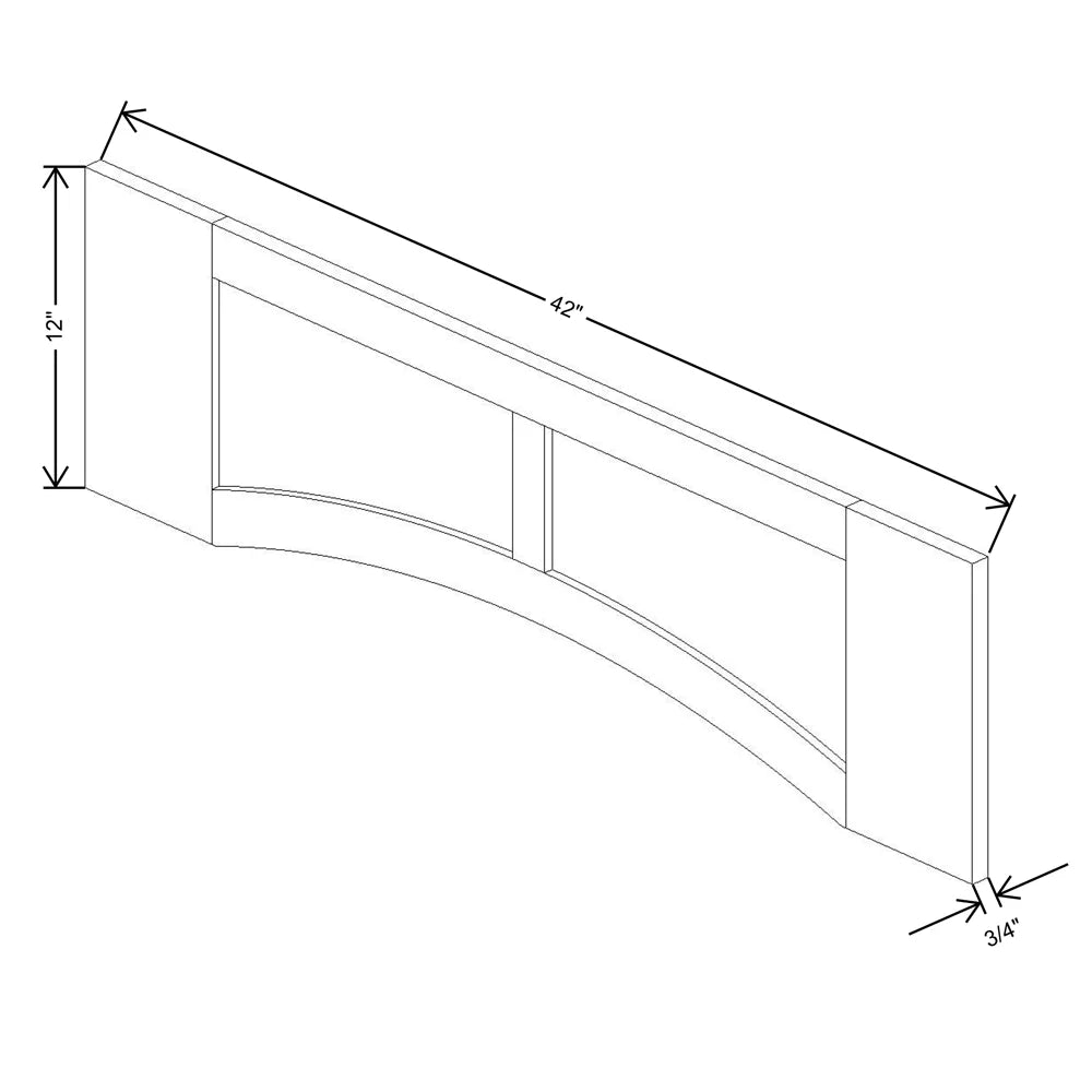 Fabuwood Allure Fusion Timber 42" W X 12" H Arched-Raised Panel