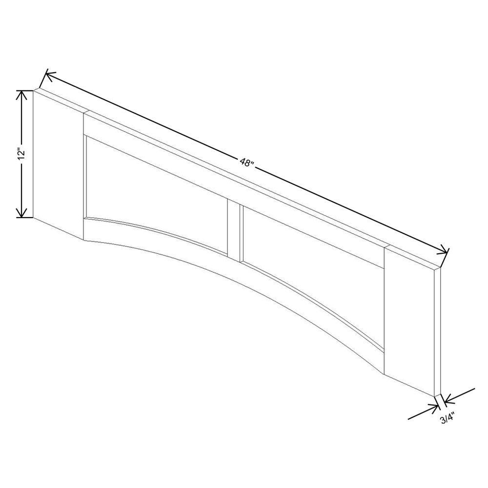 Fabuwood Allure Galaxy Frost  48"W  Arched-Raised Panel