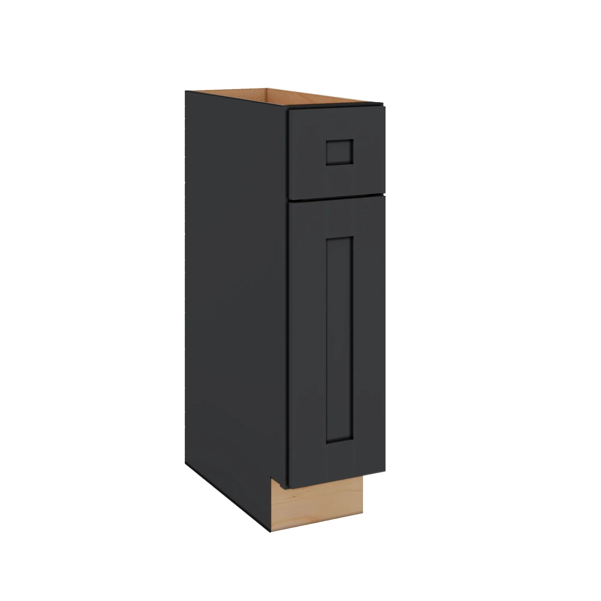 Modernform Cabinet Onyx Black Shaker 09" W X 34 1/2" H X 21" D Base 1 Door/1 Drawer