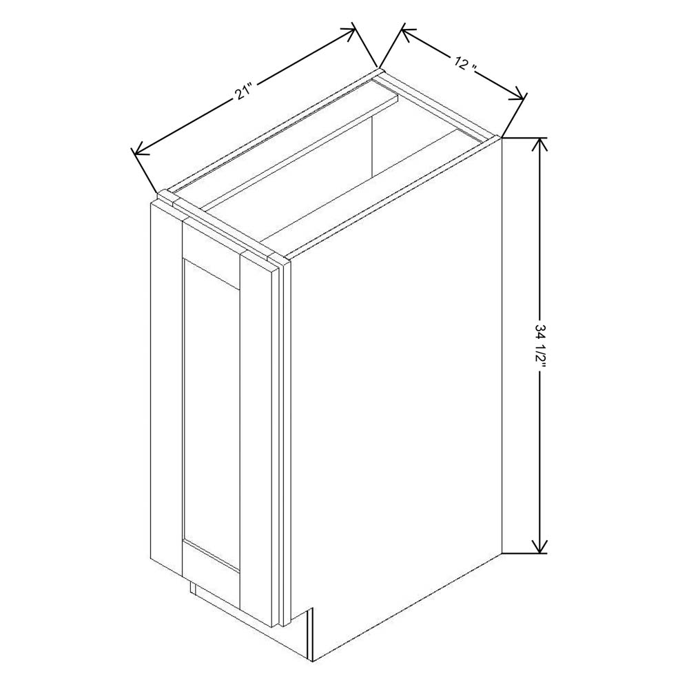 Fabuwood Allure Onyx Horizon  12"W Vanity Base Single Full Door