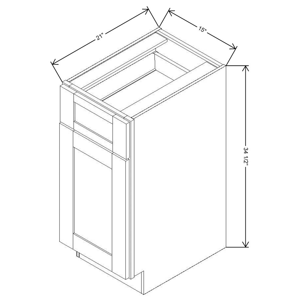 Fabuwood Allure Fusion Oyster  15"W X 34 1/2"H Vanity Base