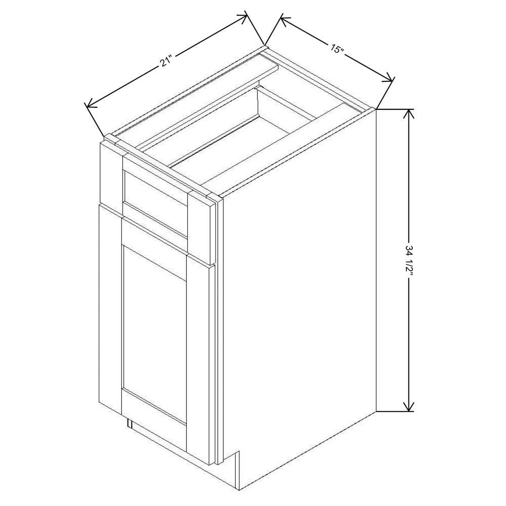 Fabuwood Allure Luna Dove 15"W X 34 1/2"H Vanity Base