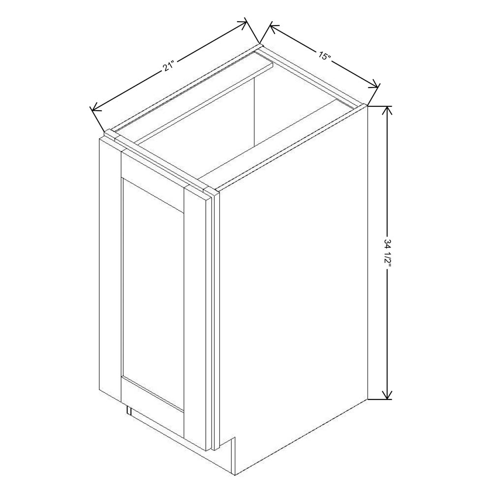 Fabuwood Allure Galaxy Timber 15"W Vanity Base Single Full Door