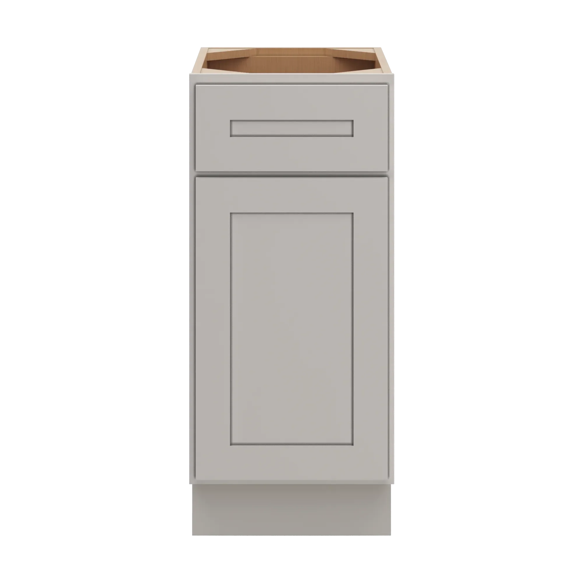 cnc luxor 5 piece misty grey 15 w single door vanity base cabinet