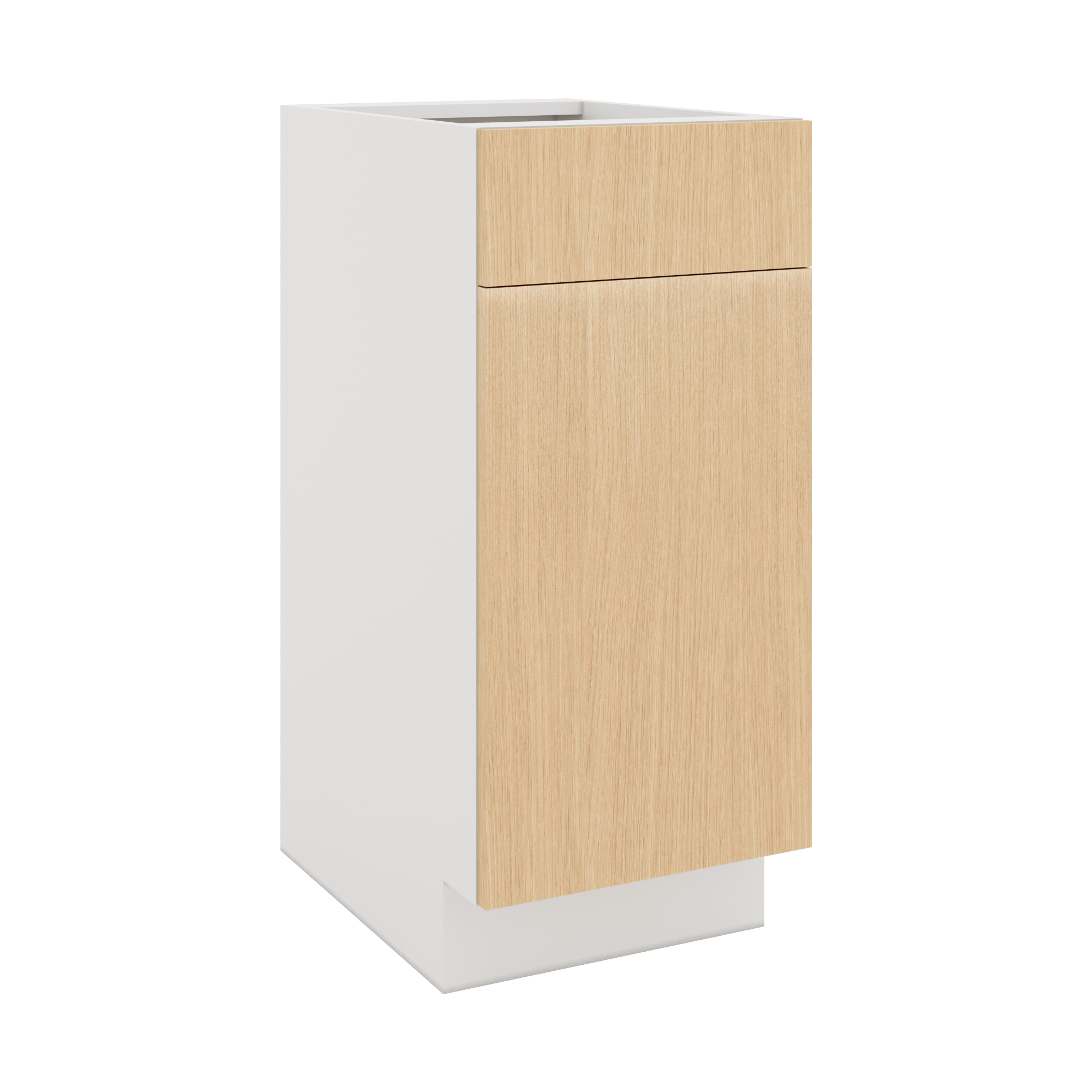 Modernform Cabinet Natural Oak 15" W X 34 1/2" H X 21" D Base 1 Door/1 Drawer