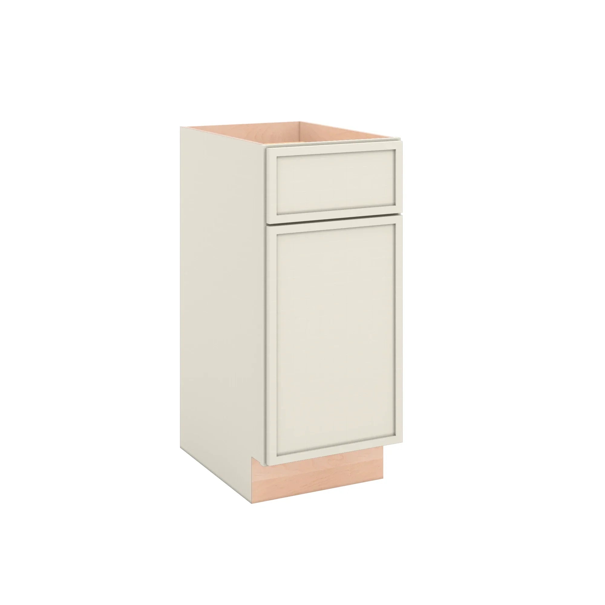 Modernform Cabinet Slim Dove White 15" W X 34 1/2" H X 21" D Base 1 Door/1 Drawer