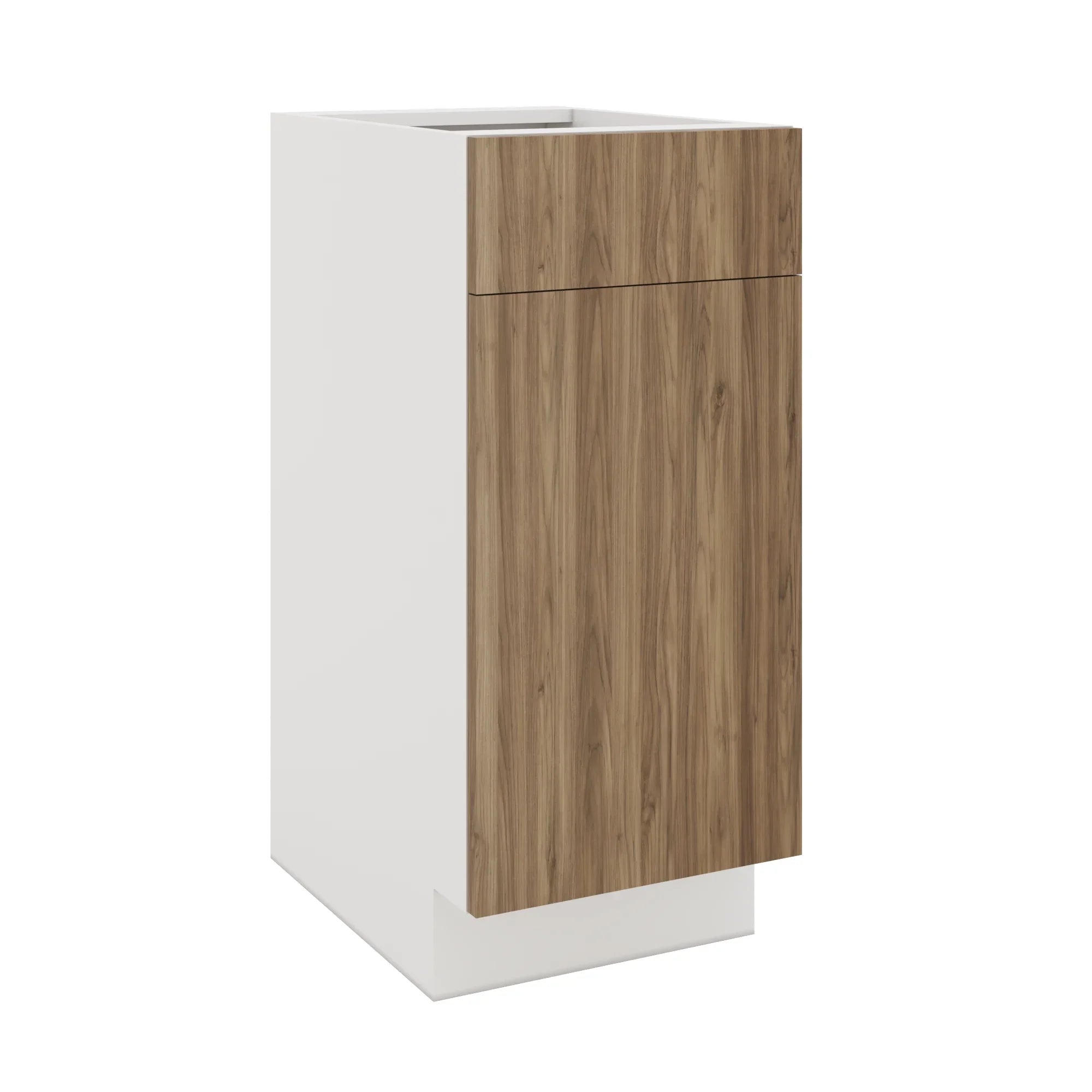 Modernform Cabinet Walnut 15" W X 34 1/2" H X 21" D Base 1 Door/1 Drawer