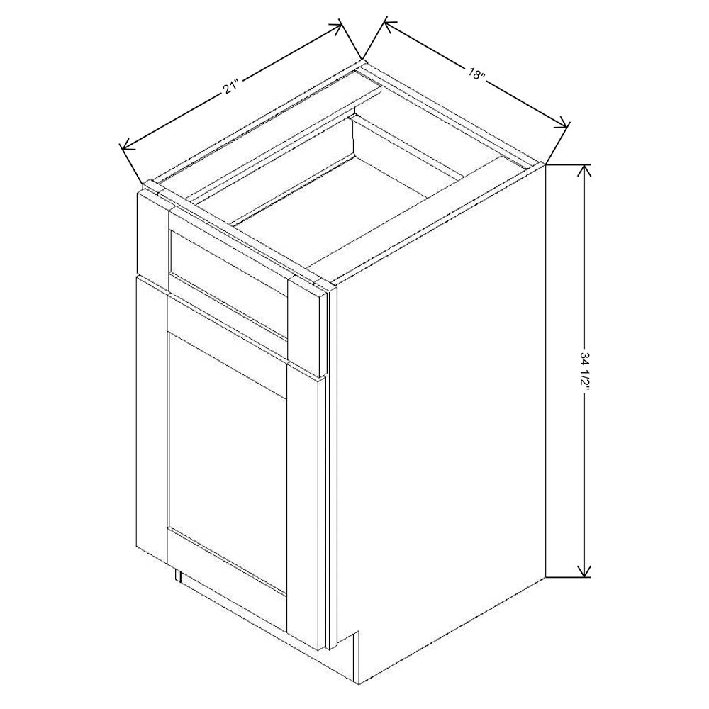 Fabuwood Allure Nexus Frost 18"W X 34 1/2"H Vanity Base