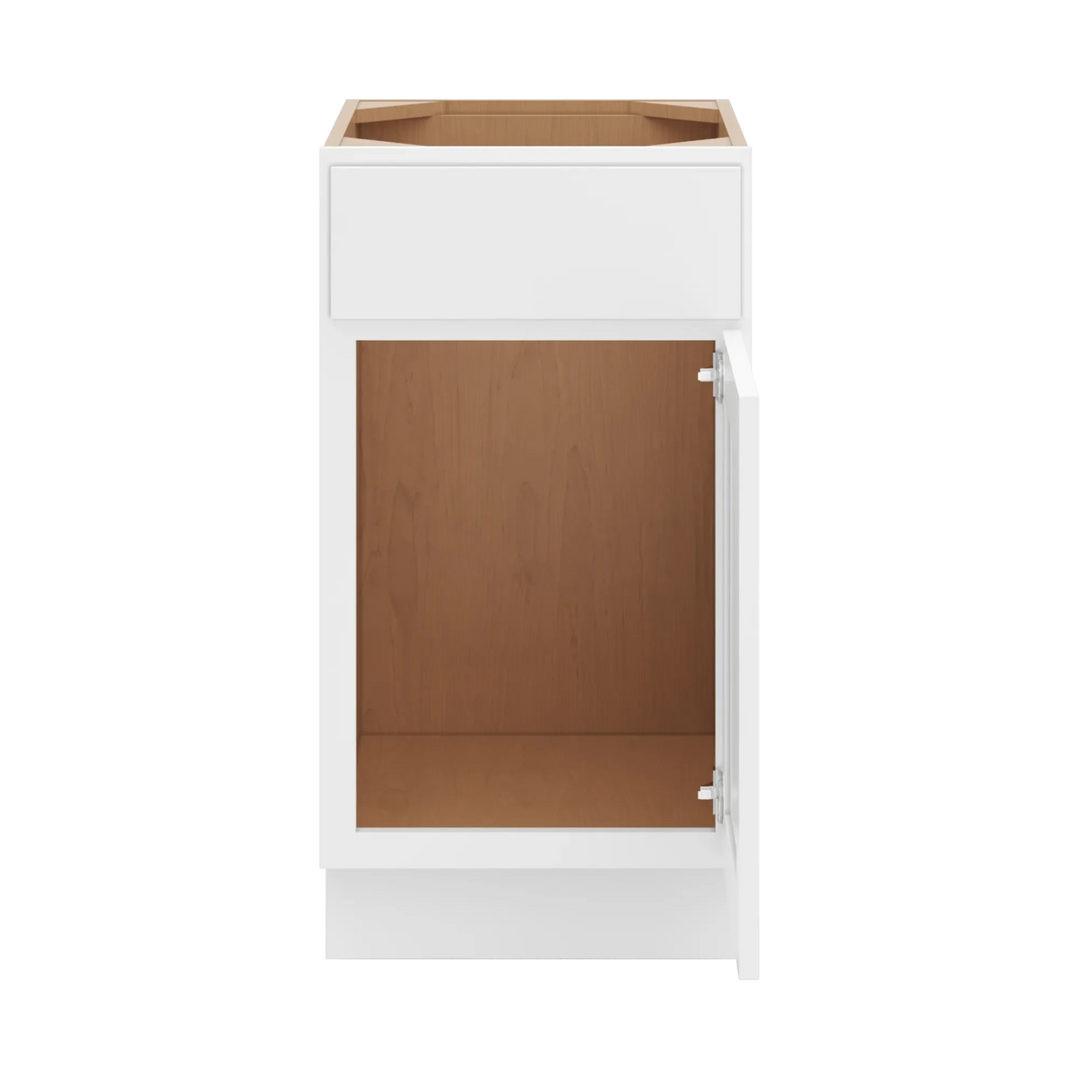 cnc luxor white 18 w single door vanity base cabinet
