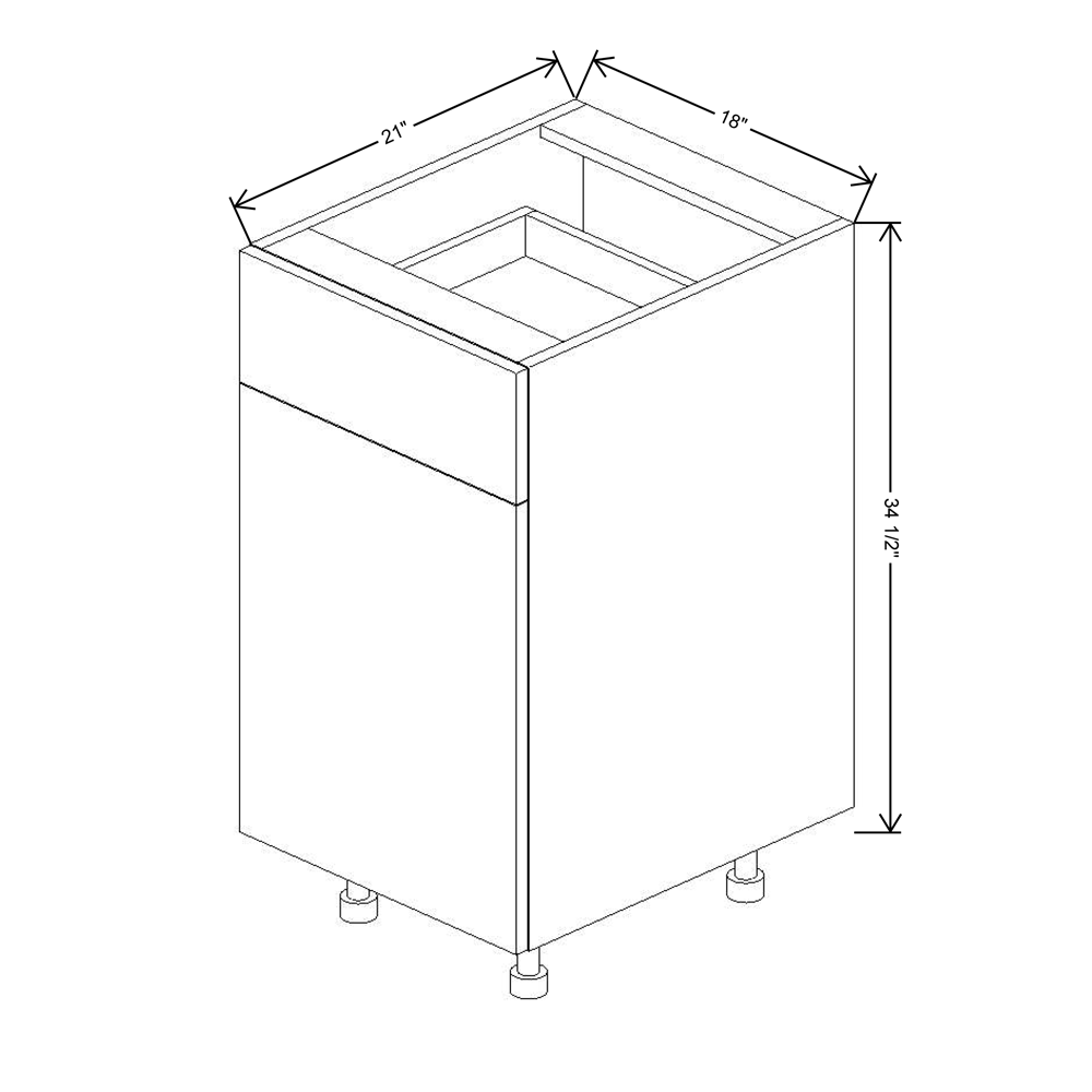 Fabuwood Illume Catalina Bianco Matte 18"W Single Door