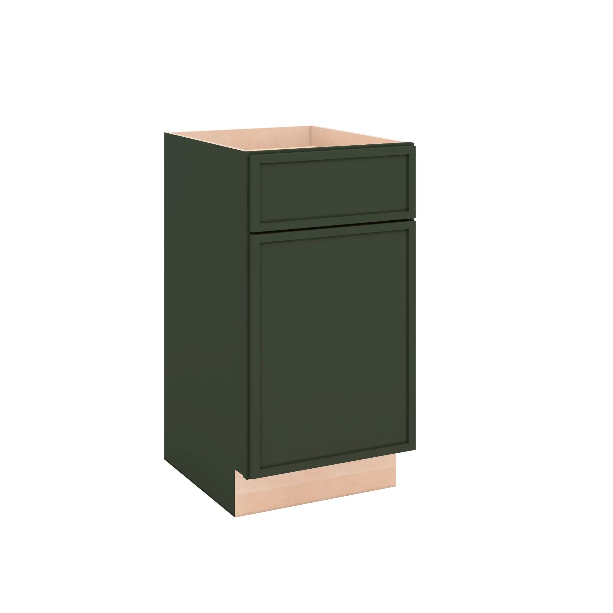 Modernform Cabinet Slim Sage Green 18" W X 34 1/2" H X 21" D Base 1 Door/1 Drawer