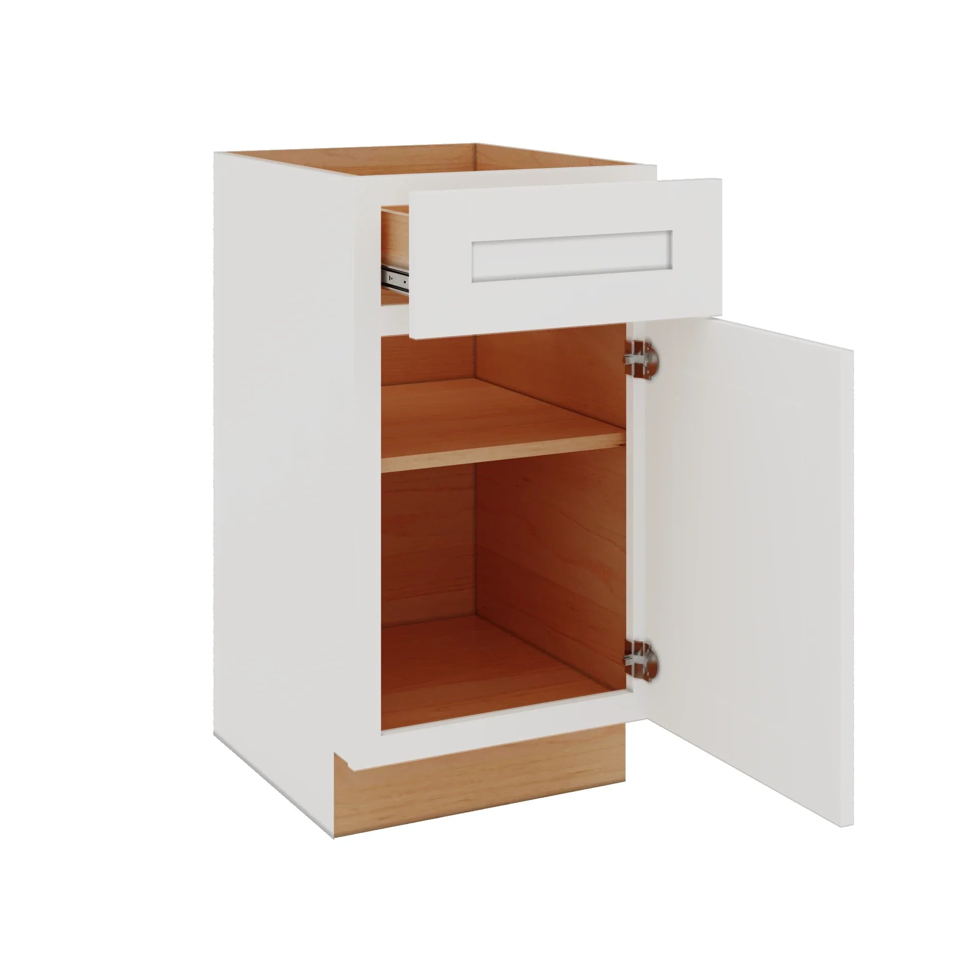 Modernform Cabinet White Shaker 18" W X 34 1/2" H X 21" D Base 1 Door/1 Drawer