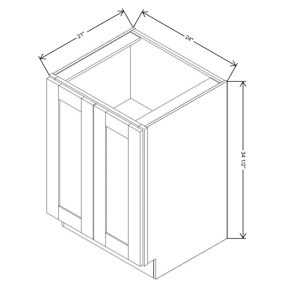 Fabuwood Allure Fusion Timber 24" W X 34 1/2" H X 21" D Full Height Single Door Cabinet