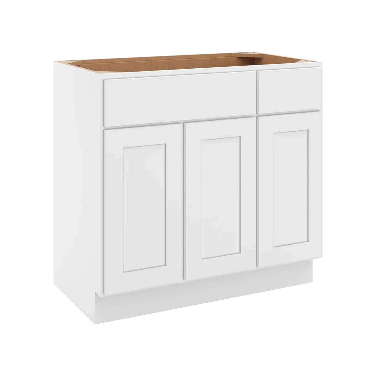 cnc luxor white 36 w 3 door vanity base cabinet