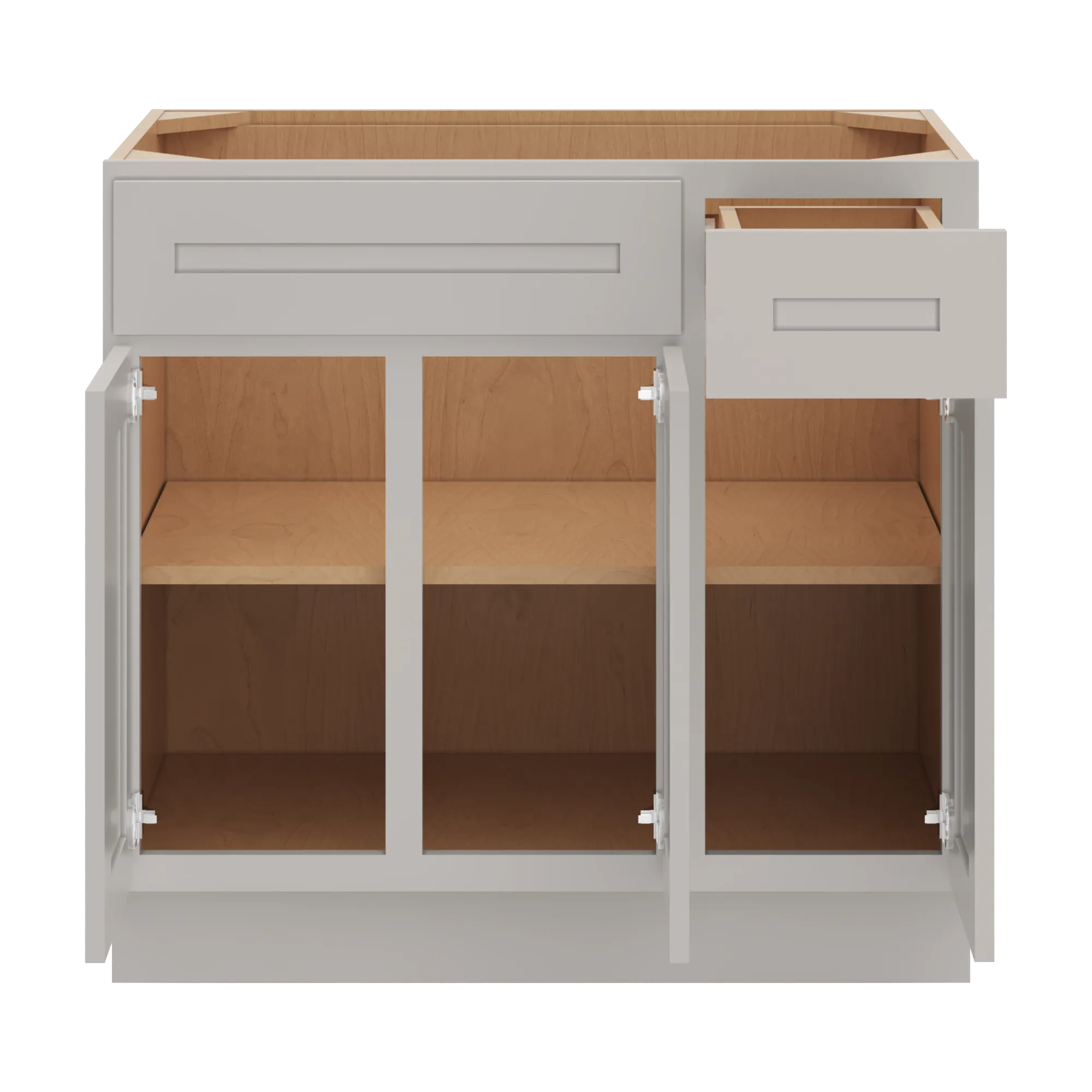 cnc luxor 5 piece misty grey 36 w 3 door vanity base cabinet