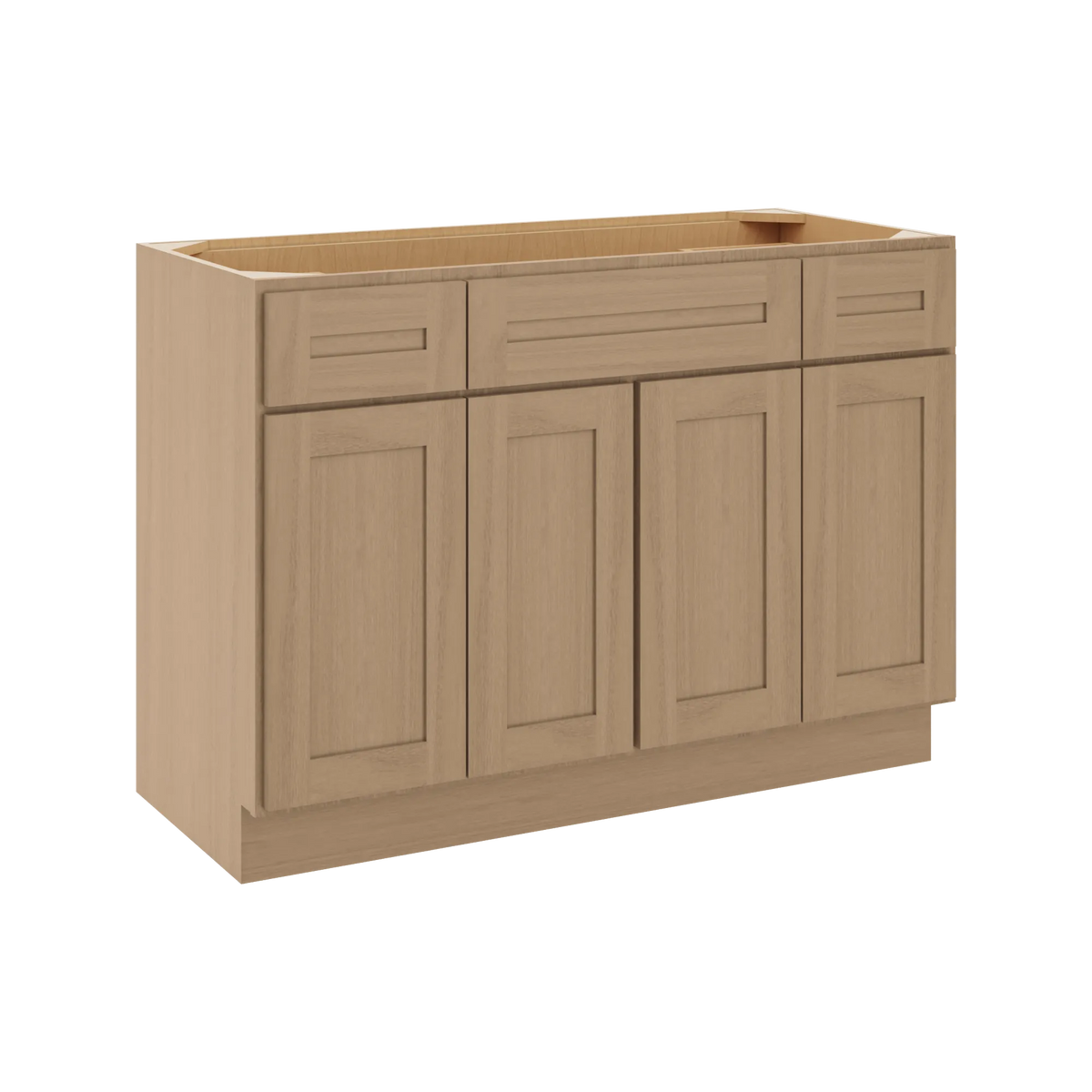 CNC Luxor 5-Piece Harvest 48" W Four Door Vanity Base Cabinet