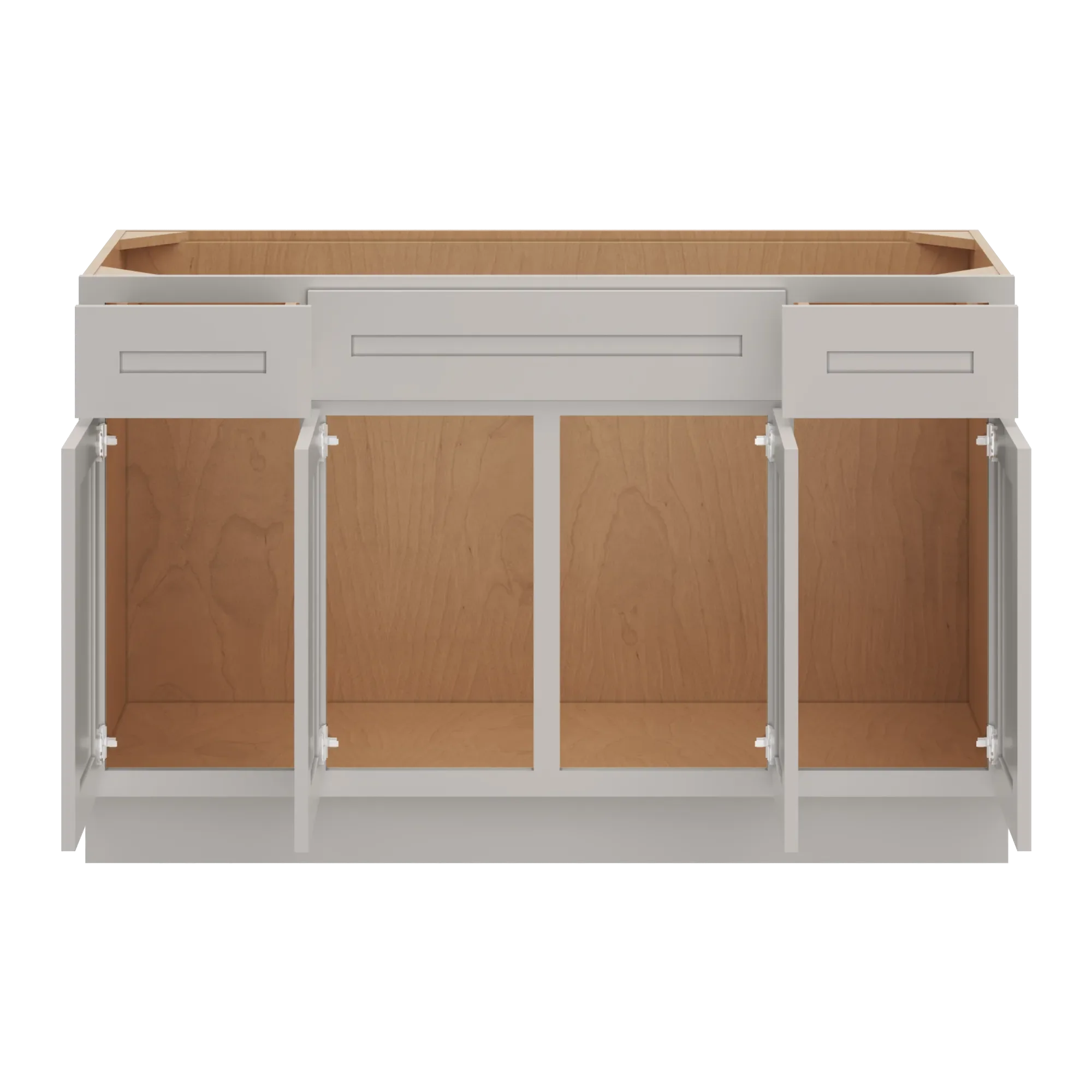 cnc luxor 5 piece misty grey 54 w four door vanity base cabinet