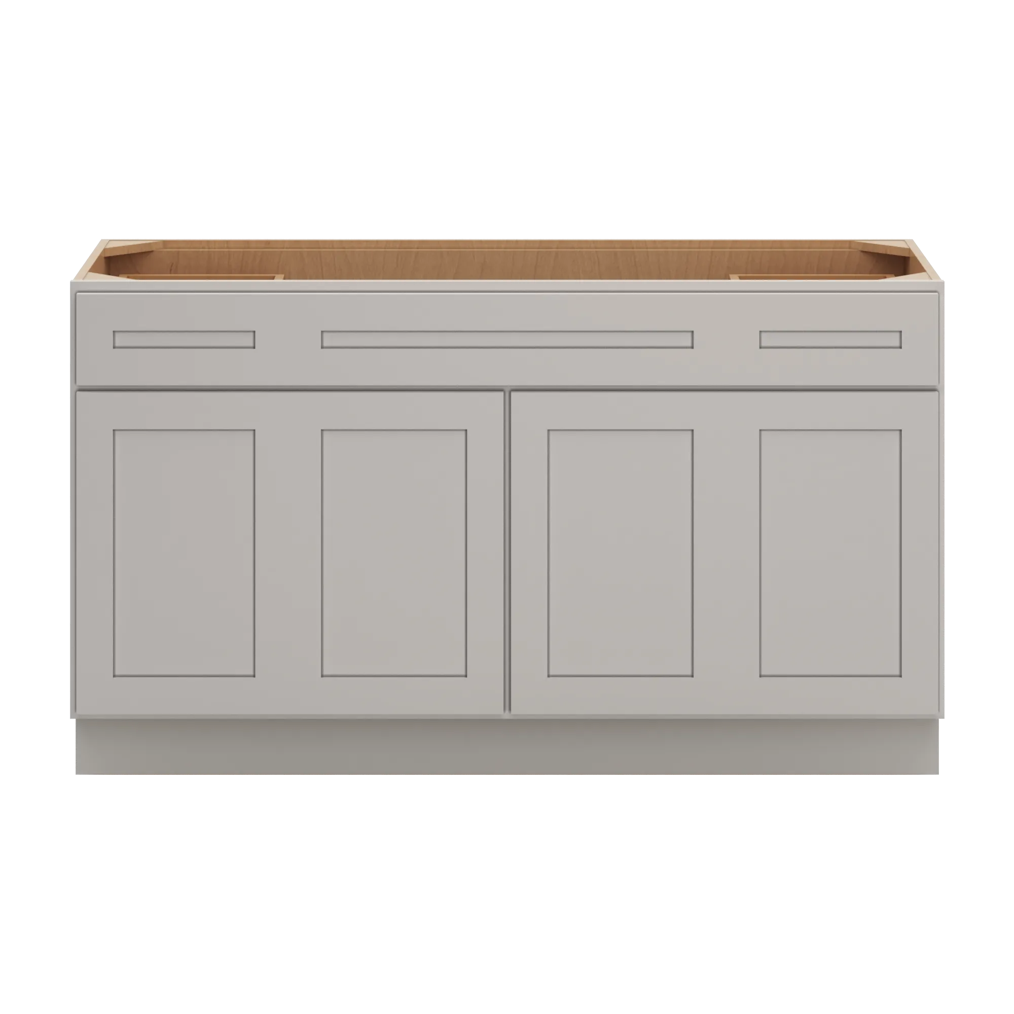 cnc luxor 5 piece misty grey 60 w four door vanity base cabinet
