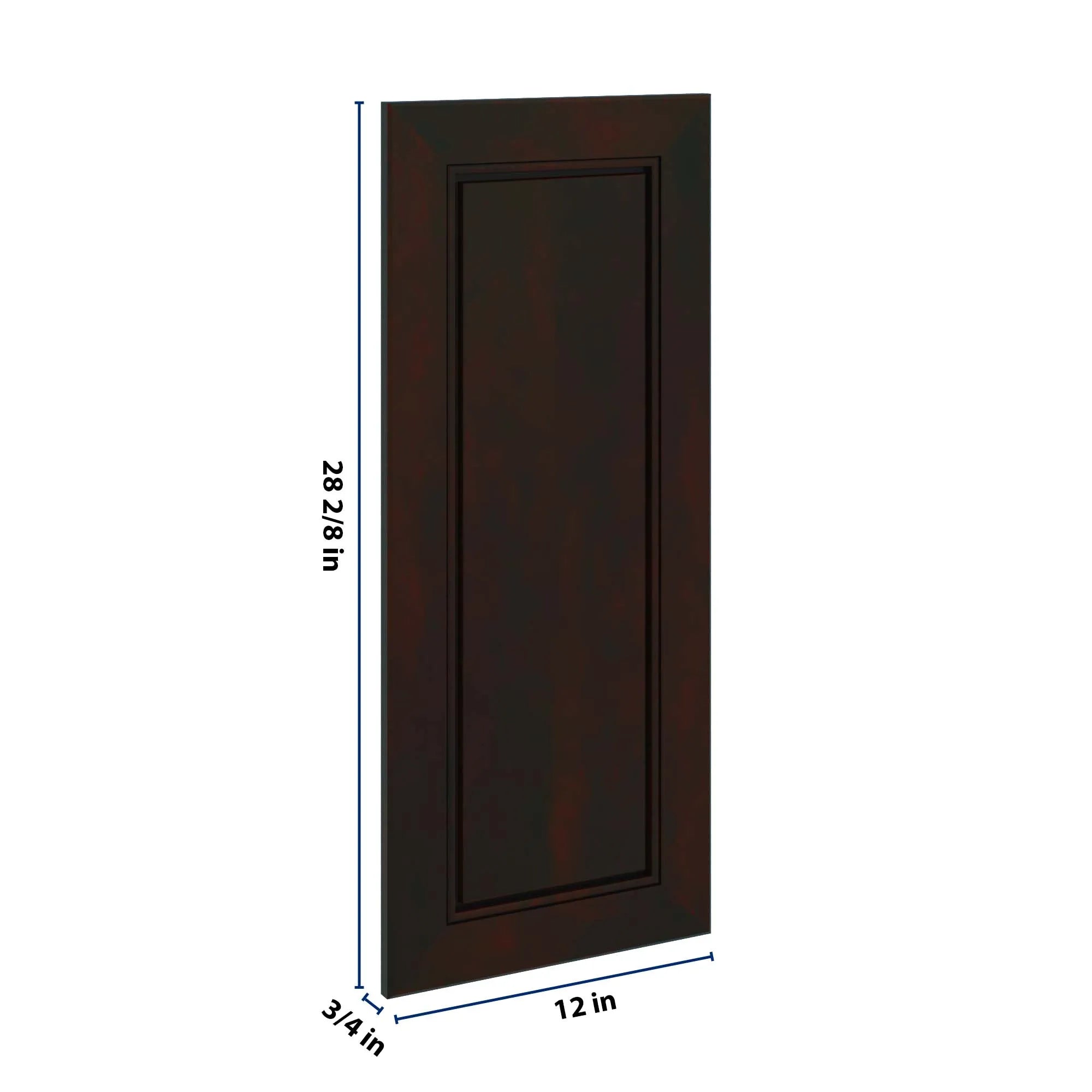 J&K Espresso K8 Vanity Drawer Front 12" W x 28 1/2" H x 3/4" D