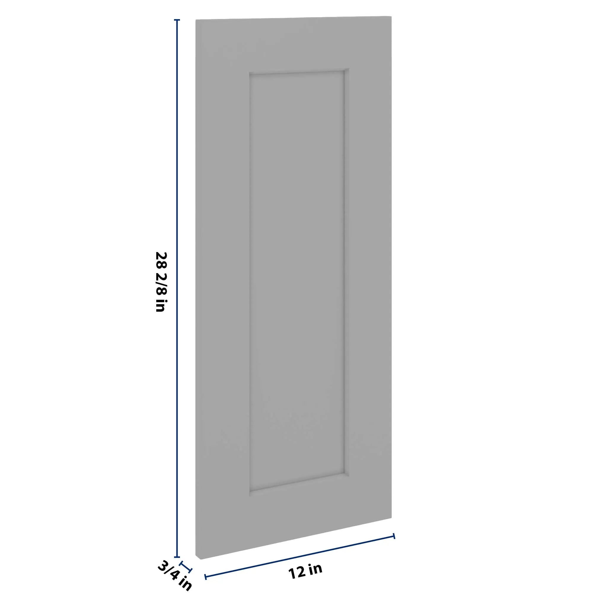 J&K Castle Grey S5 Vanity Drawer Front 12" W x 28 1/2" H x 3/4" D