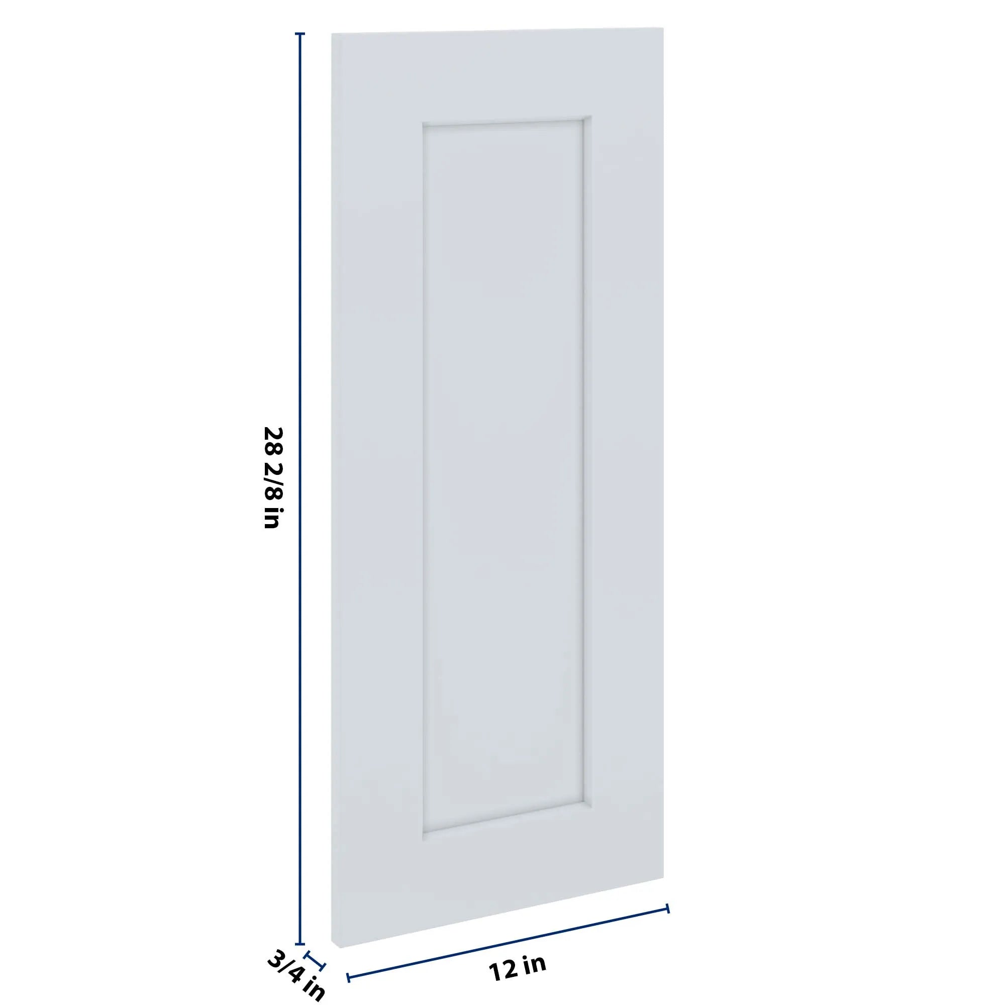J&K White Shaker S8 Vanity Drawer Front 12" W x 28 1/2" H x 3/4" D