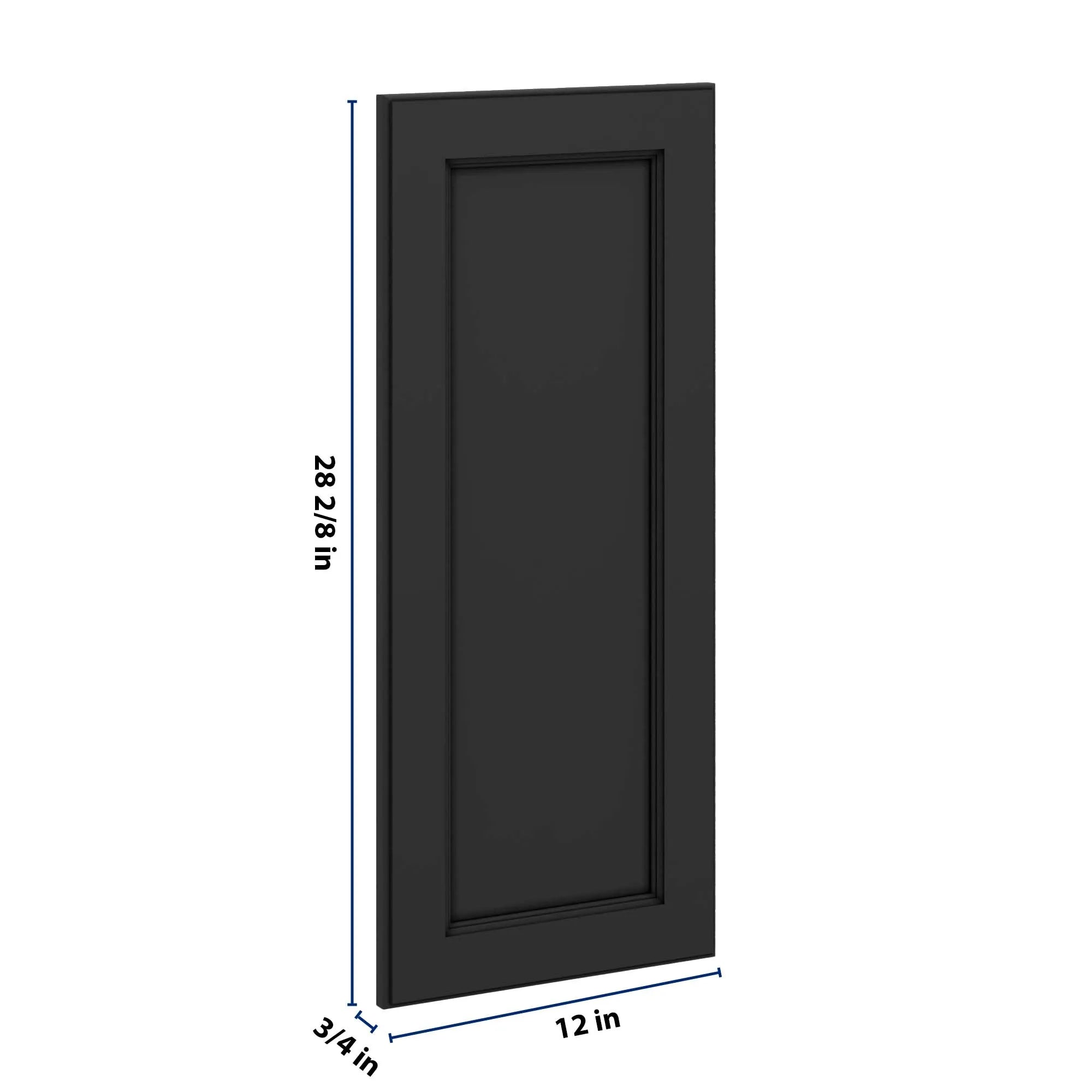 J&K Charcoal E2 Vanity Drawer Front 12" W x 28 1/2" H x 3/4" D