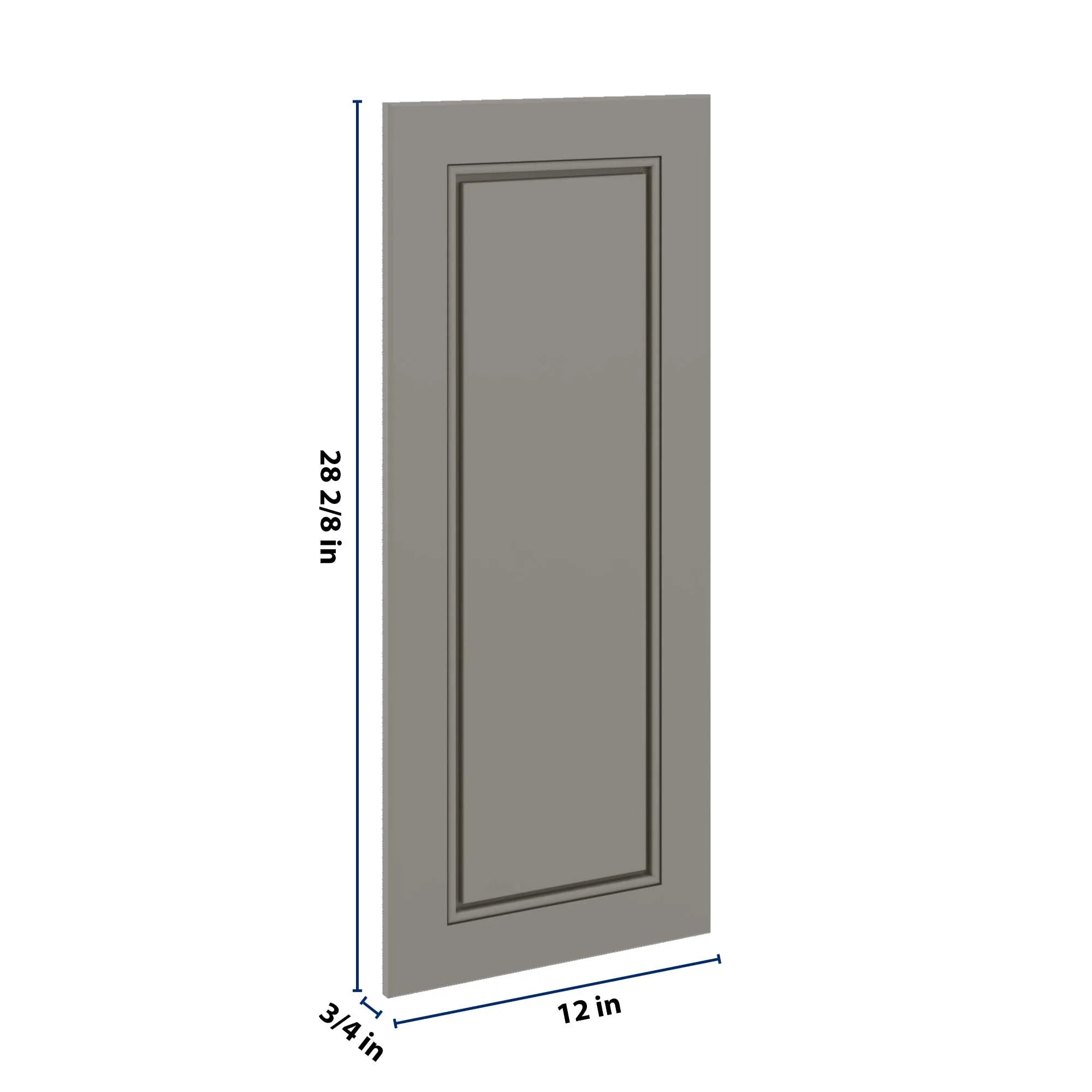 J&K Greige K3 Vanity Drawer Front 12" W x 28 1/2" H x 3/4" D