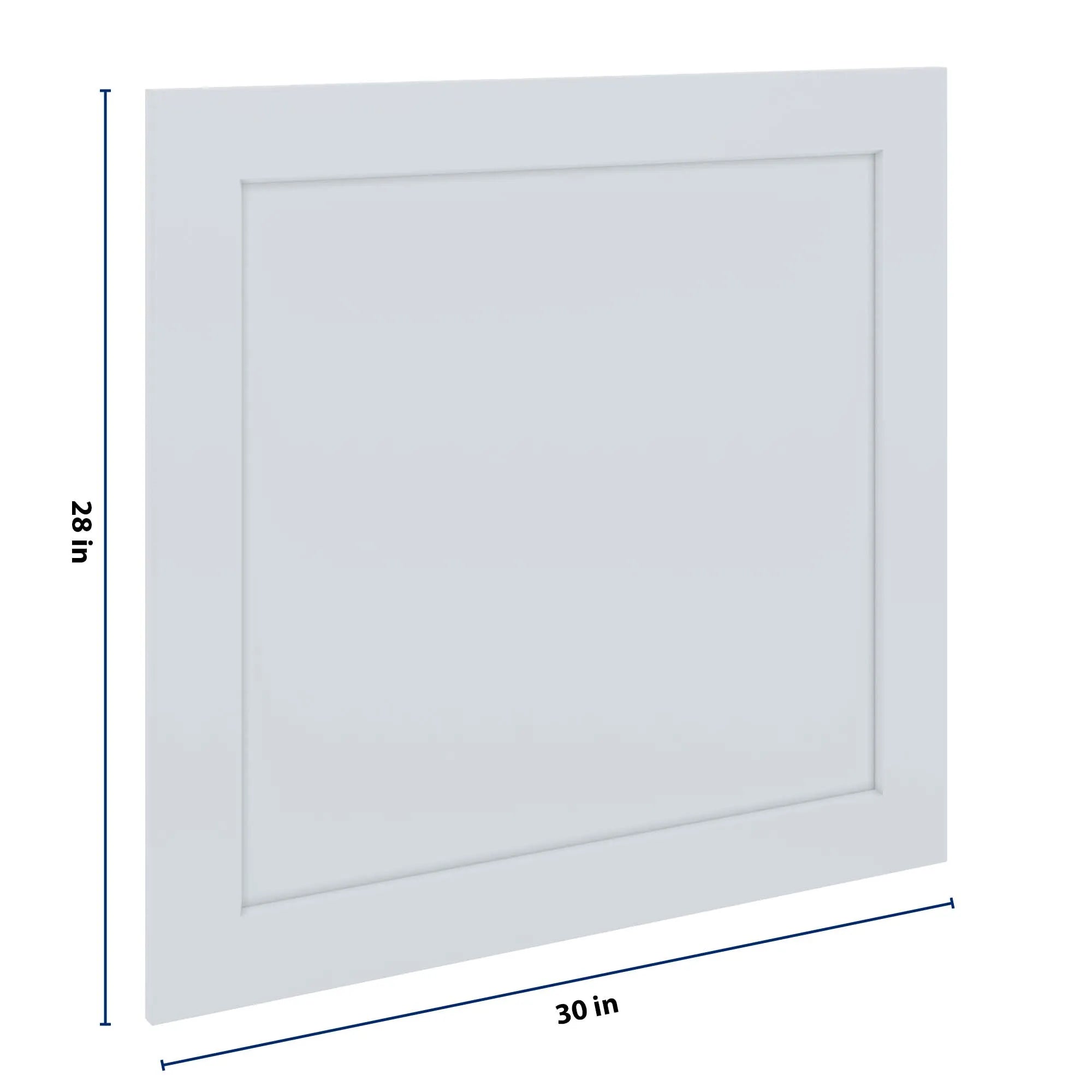J&K White Shaker S8 Vanity Drawer Front A 30" W x 28 1/2" H