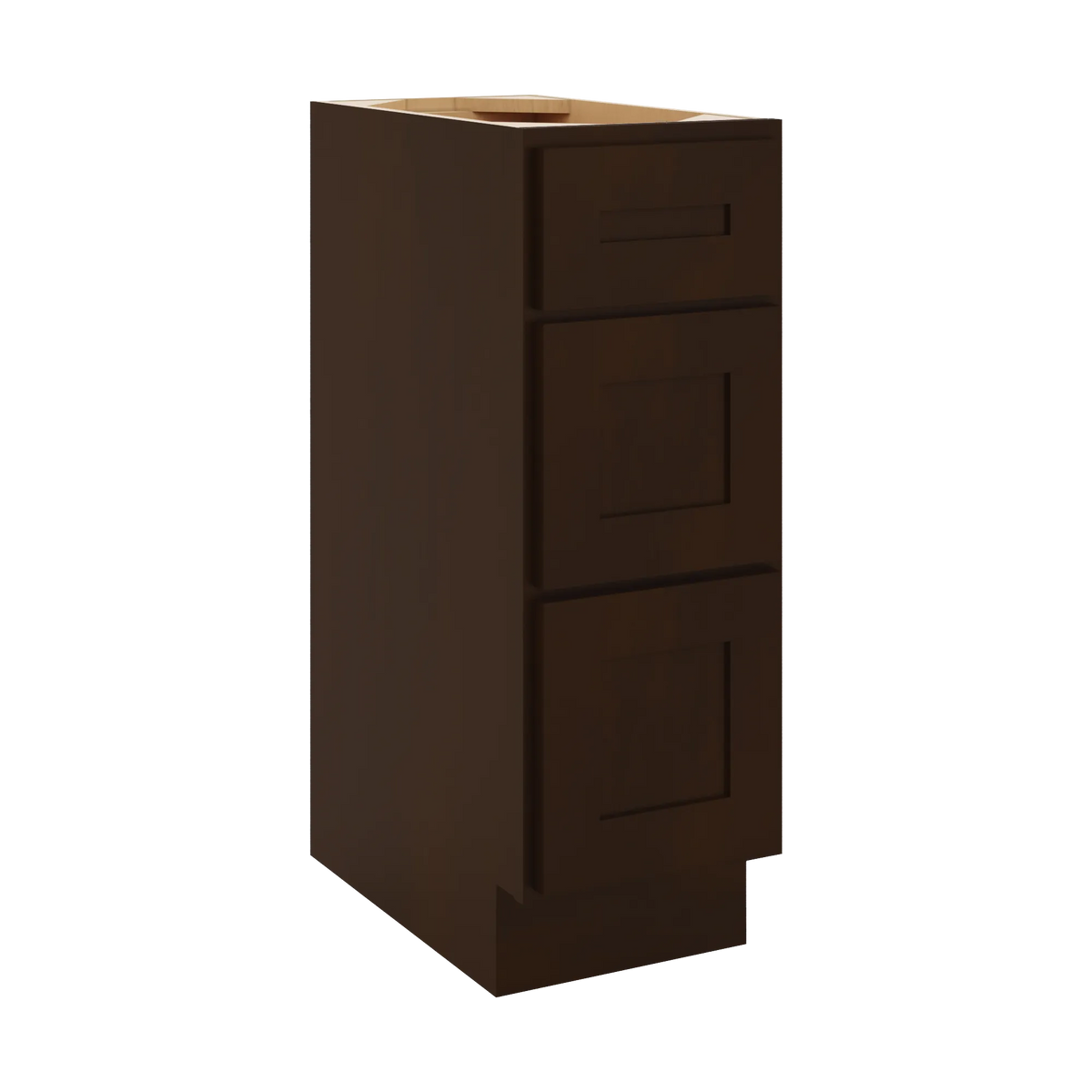 CNC Luxor 5-Piece Espresso 12" W Vanity Drawer Base Cabinet