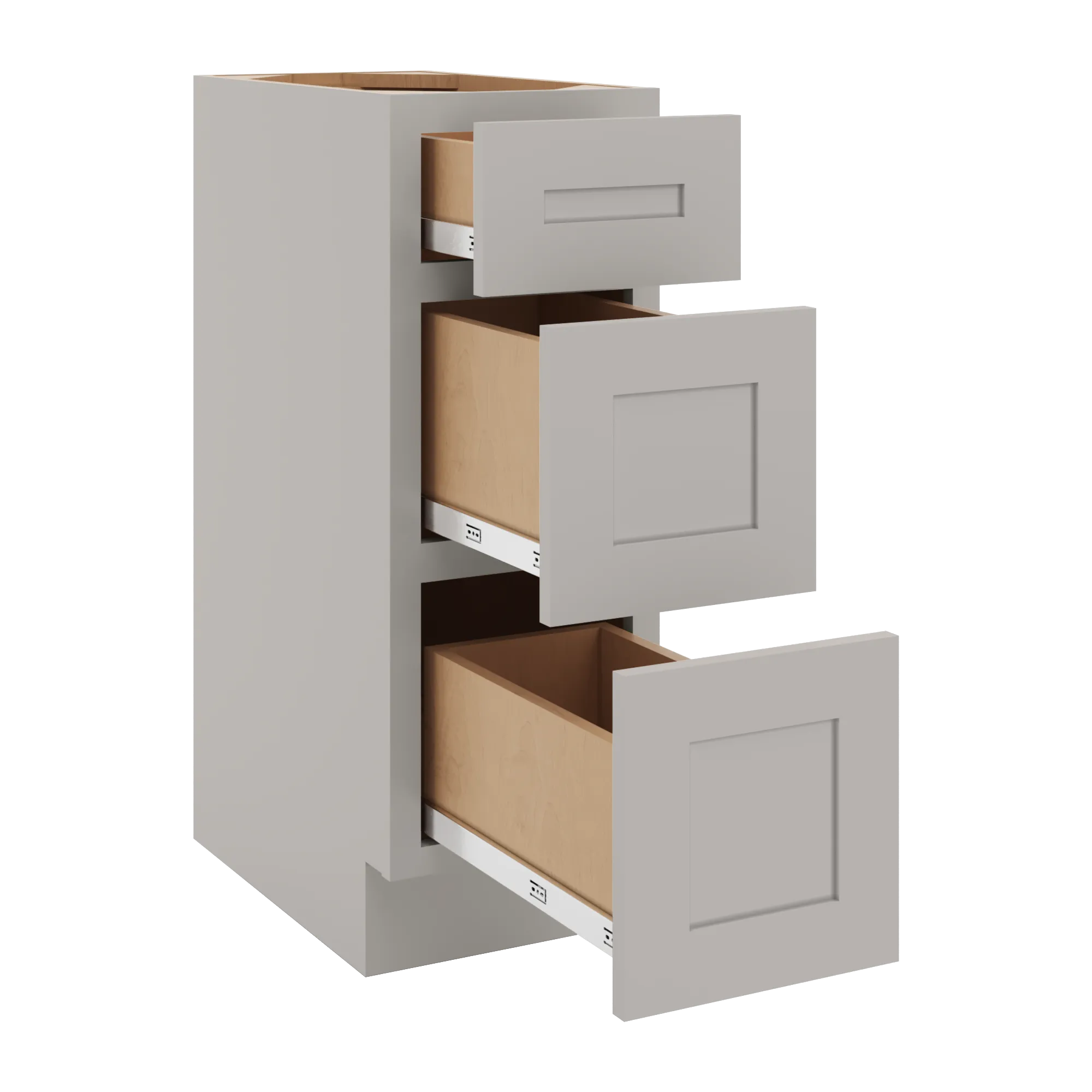 cnc luxor 5 piece misty grey 12 w vanity drawer base cabinet